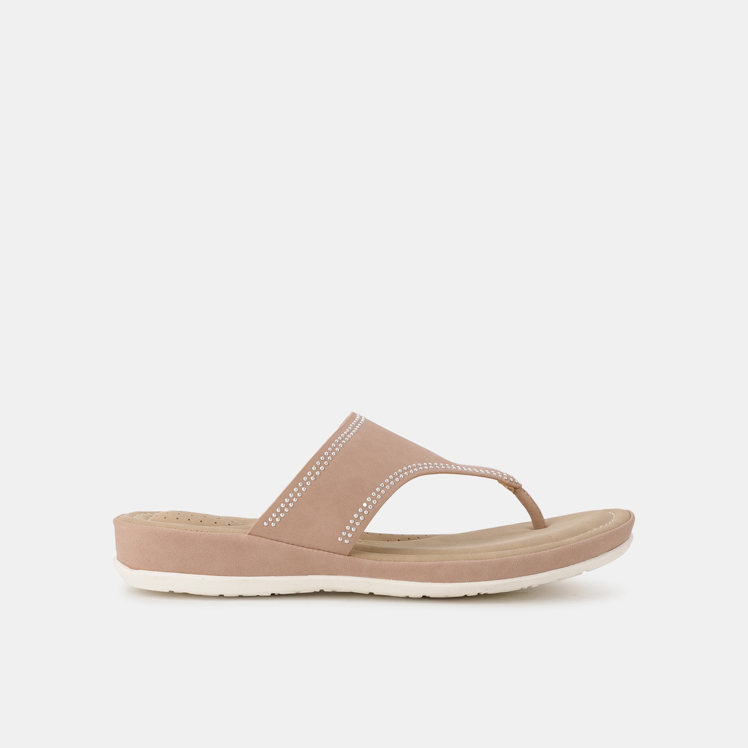 Bata Comfit pink casual thong slippers for women