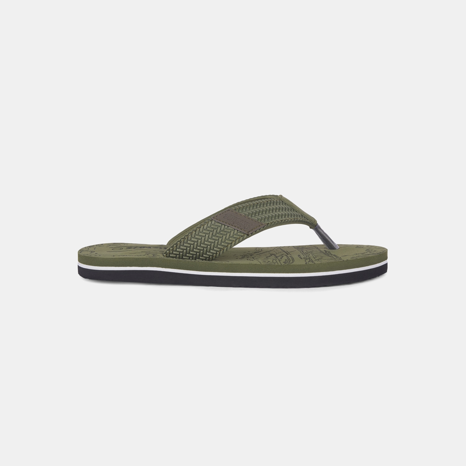 Bata Sunshine Green Thong For Men