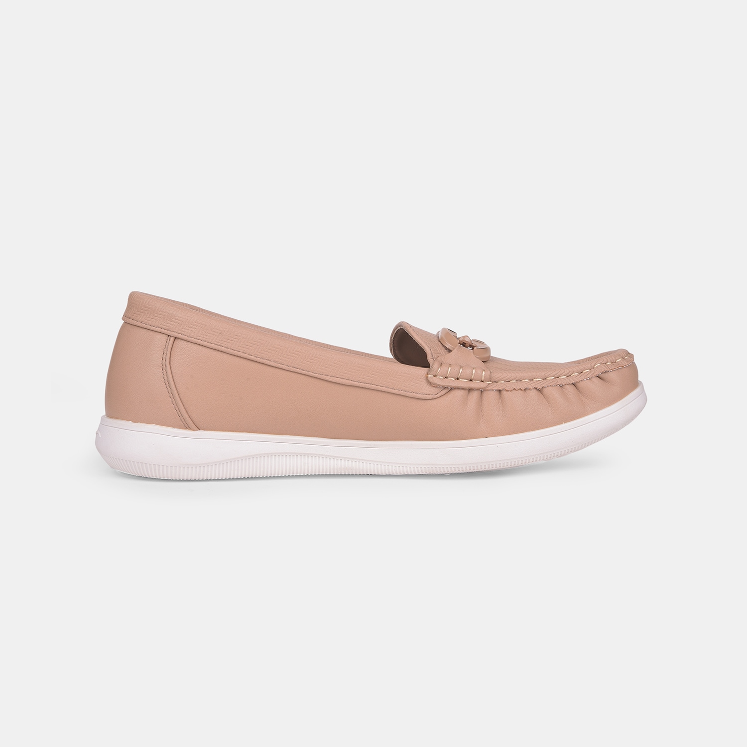 Bata comfit beige casual moccasins for women