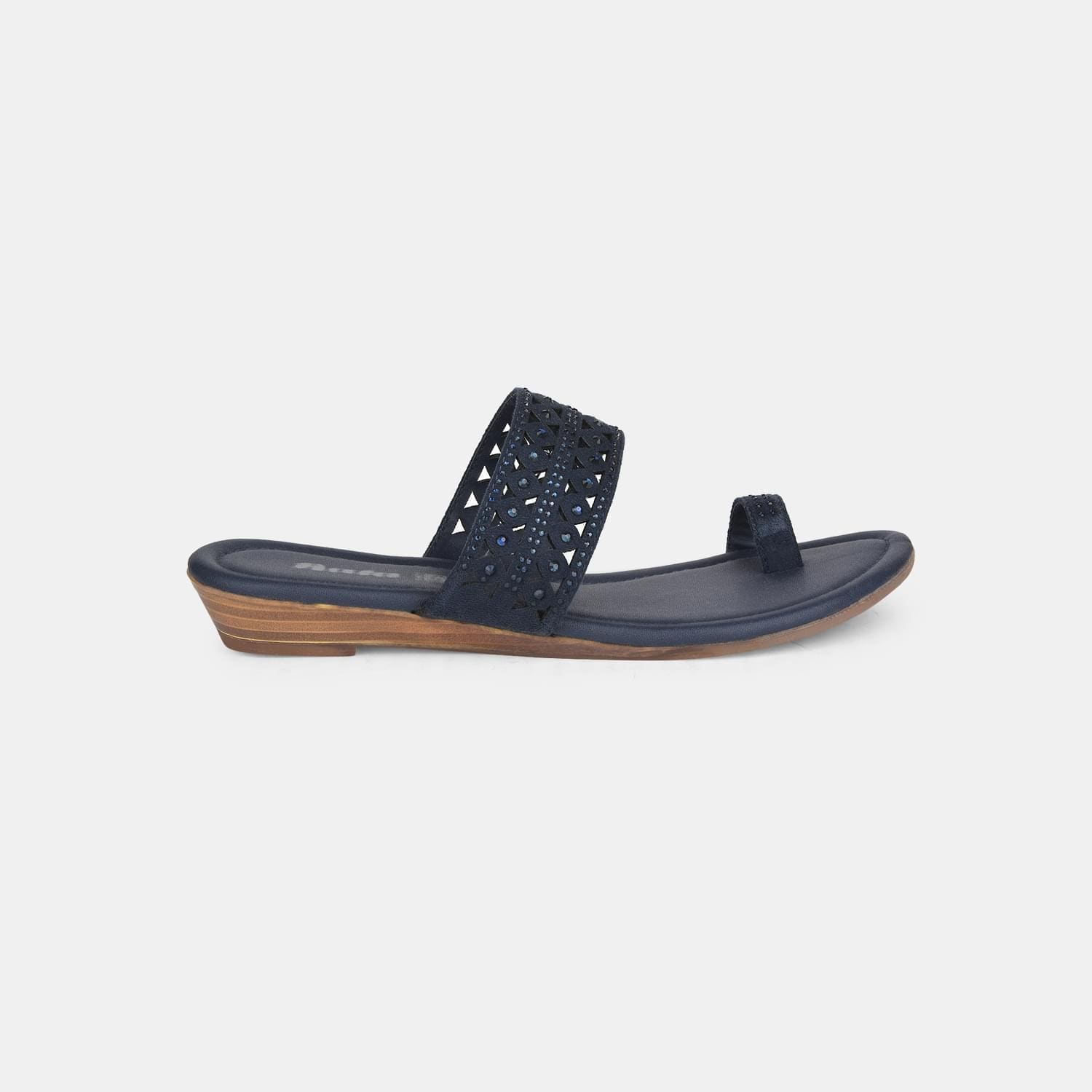 Bata Navy Flat Toe-ring for Women