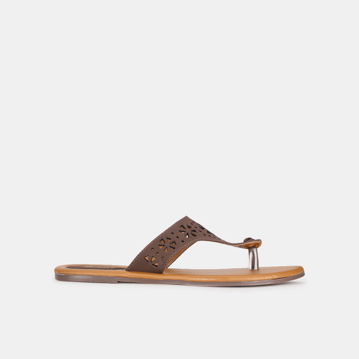 Bata brown casual thong slippers for women