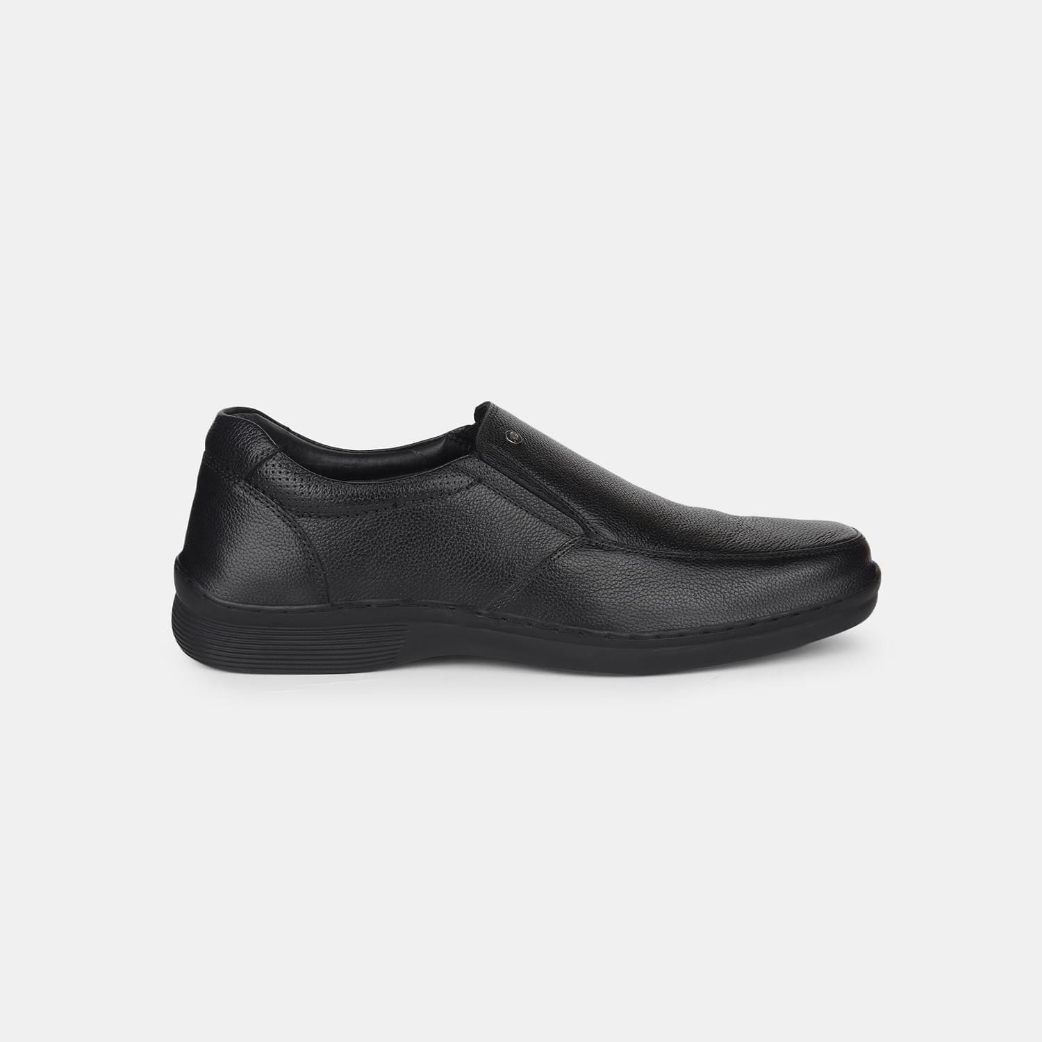 Bata Black Slip-On Formal Shoes For Men