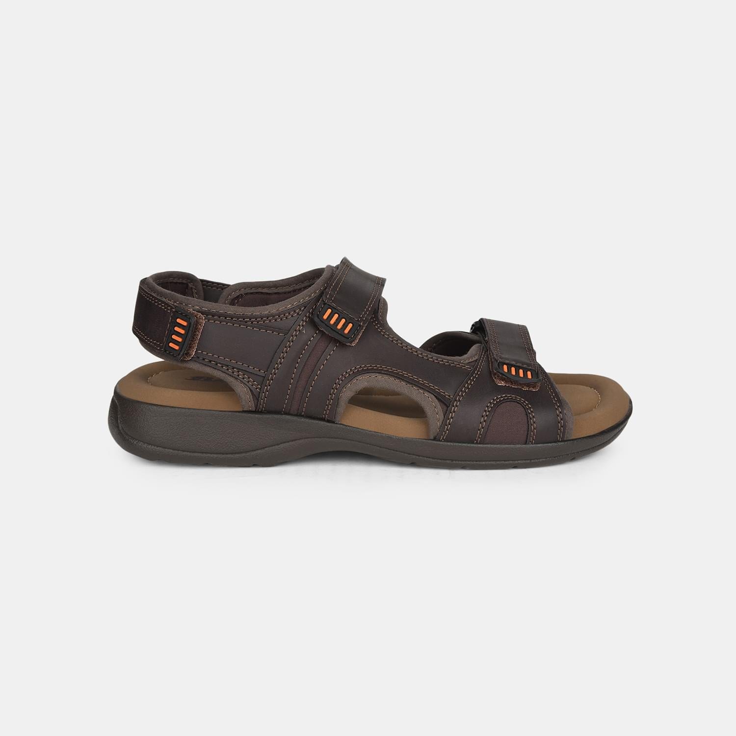 Bata dark brown casual sandals for men