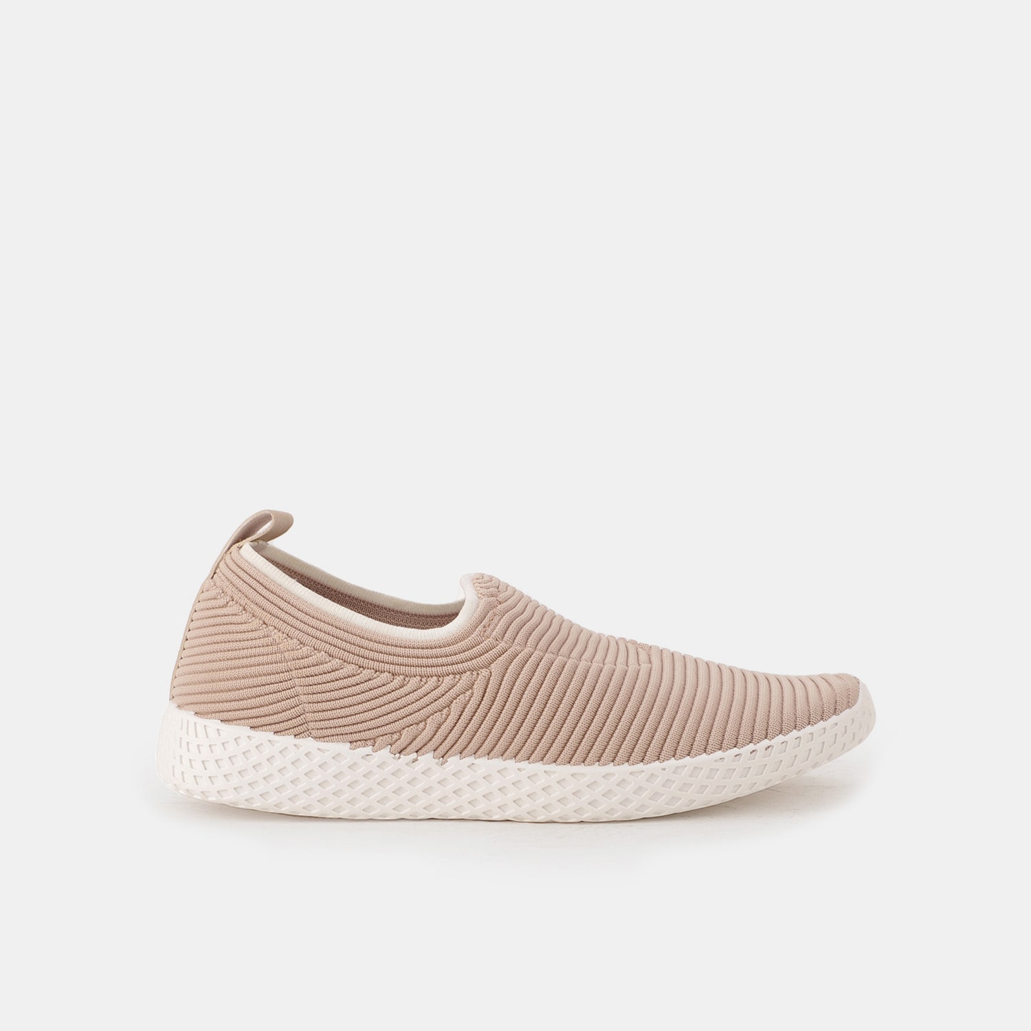 Bata brown textile casual slip-on shoes for women