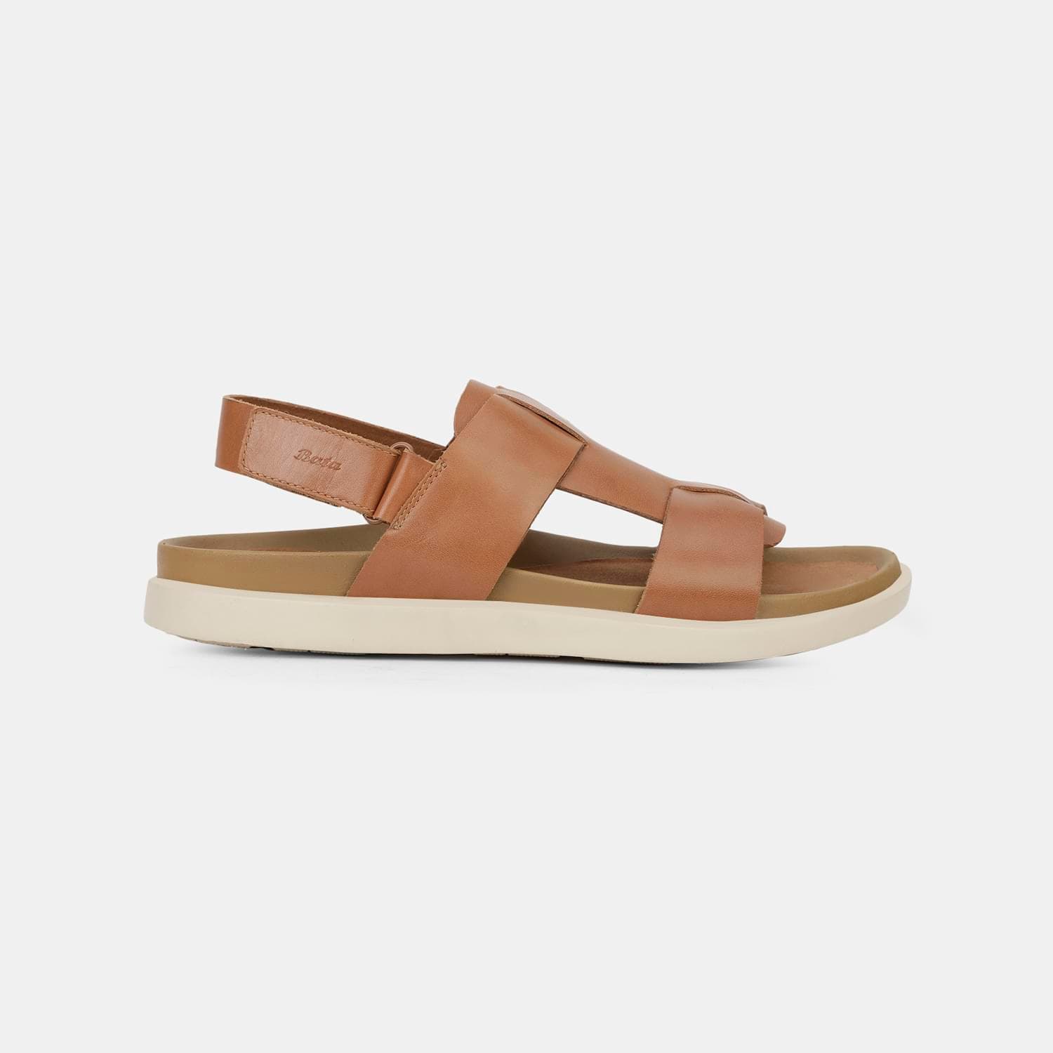 BATA TAN SANDALS FOR MEN