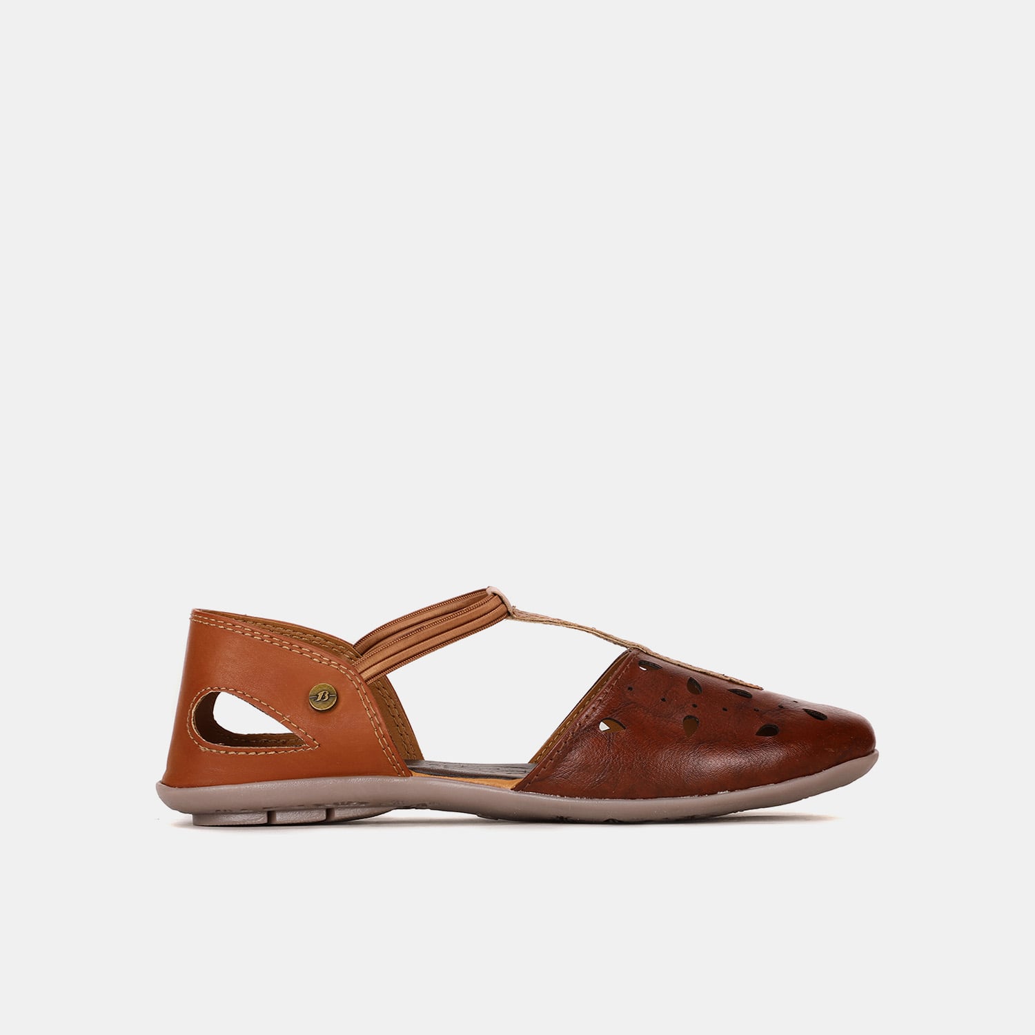 Bata brown ballerina flats for women