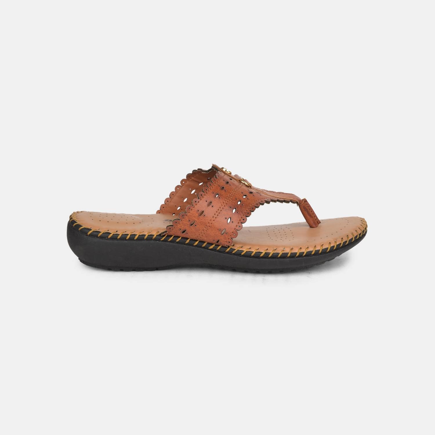 Bata Comfit Light Brown Flat Thongs for Women