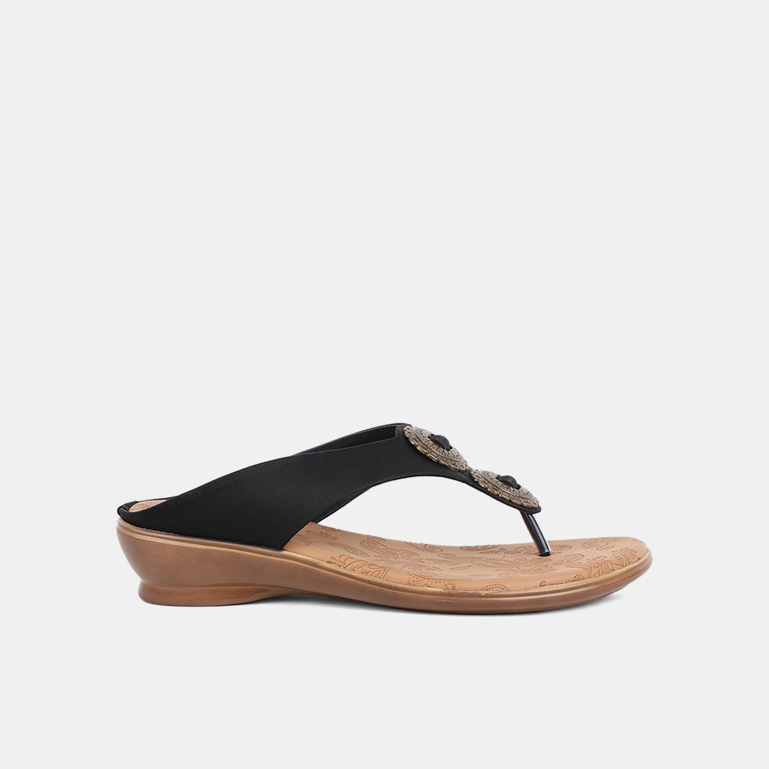 Bata black thong slippers for women