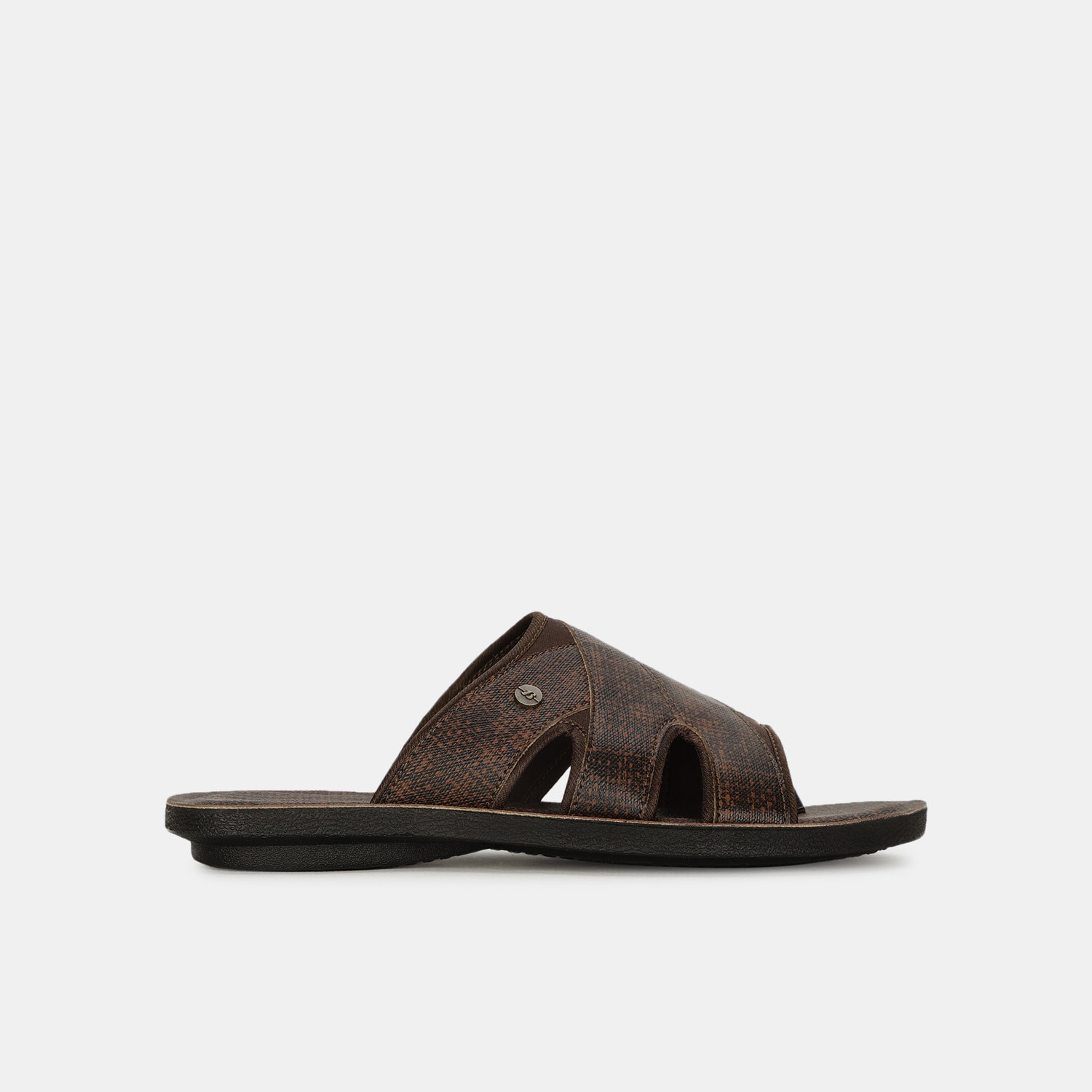 Bata brown mule slippers for men