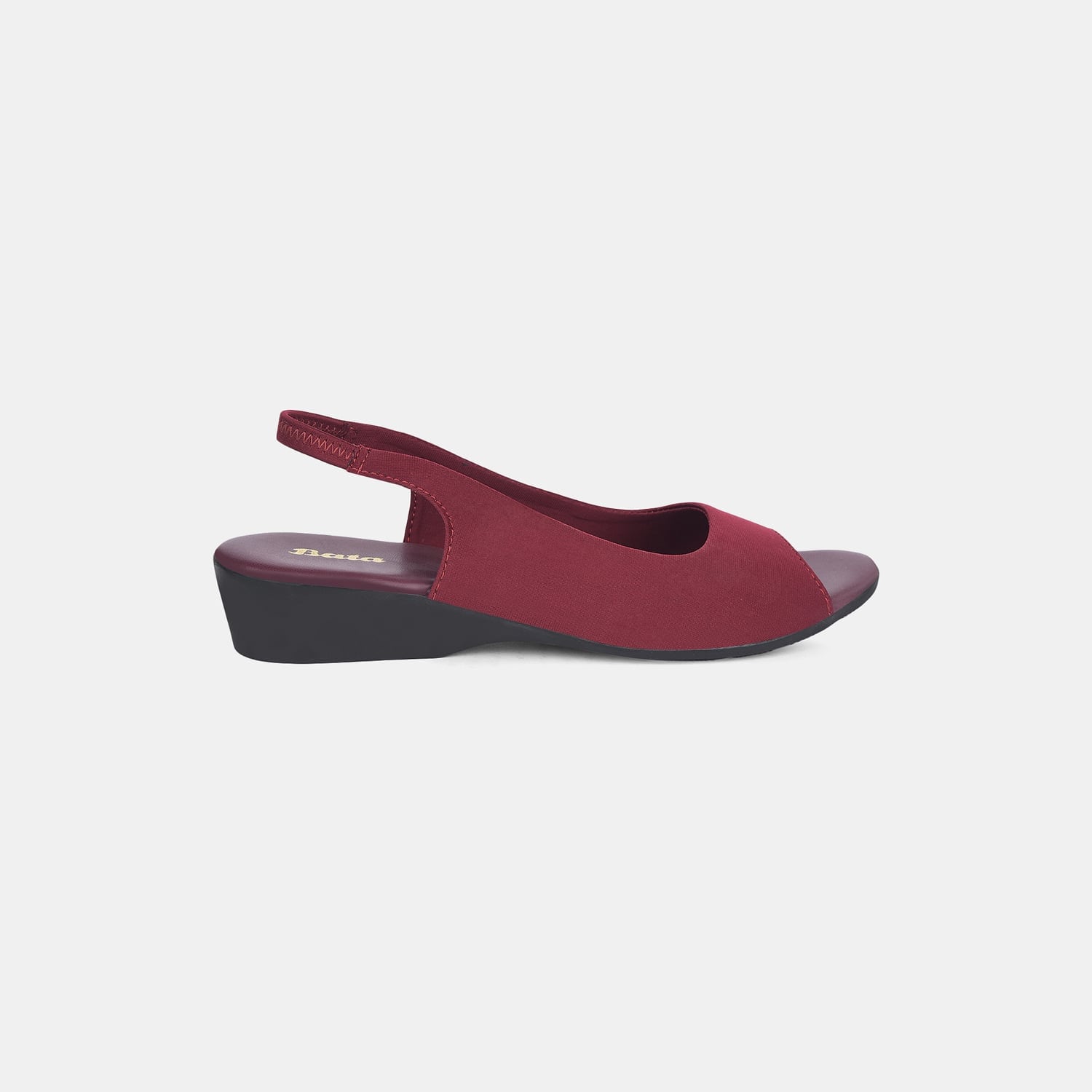 Bata Maroon Sandals For Women