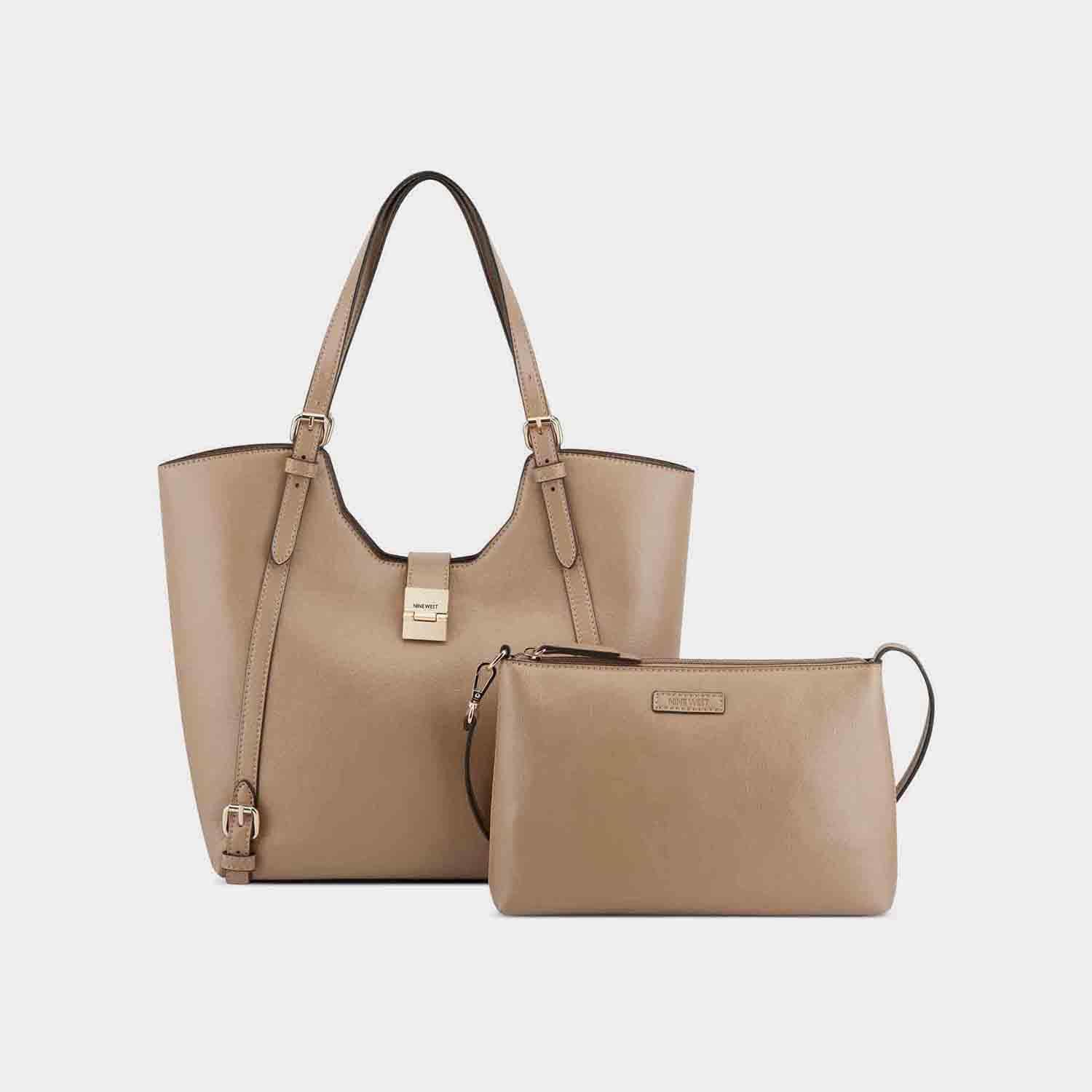 NINE WEST BEIGE HAND BAG FOR WOMEN