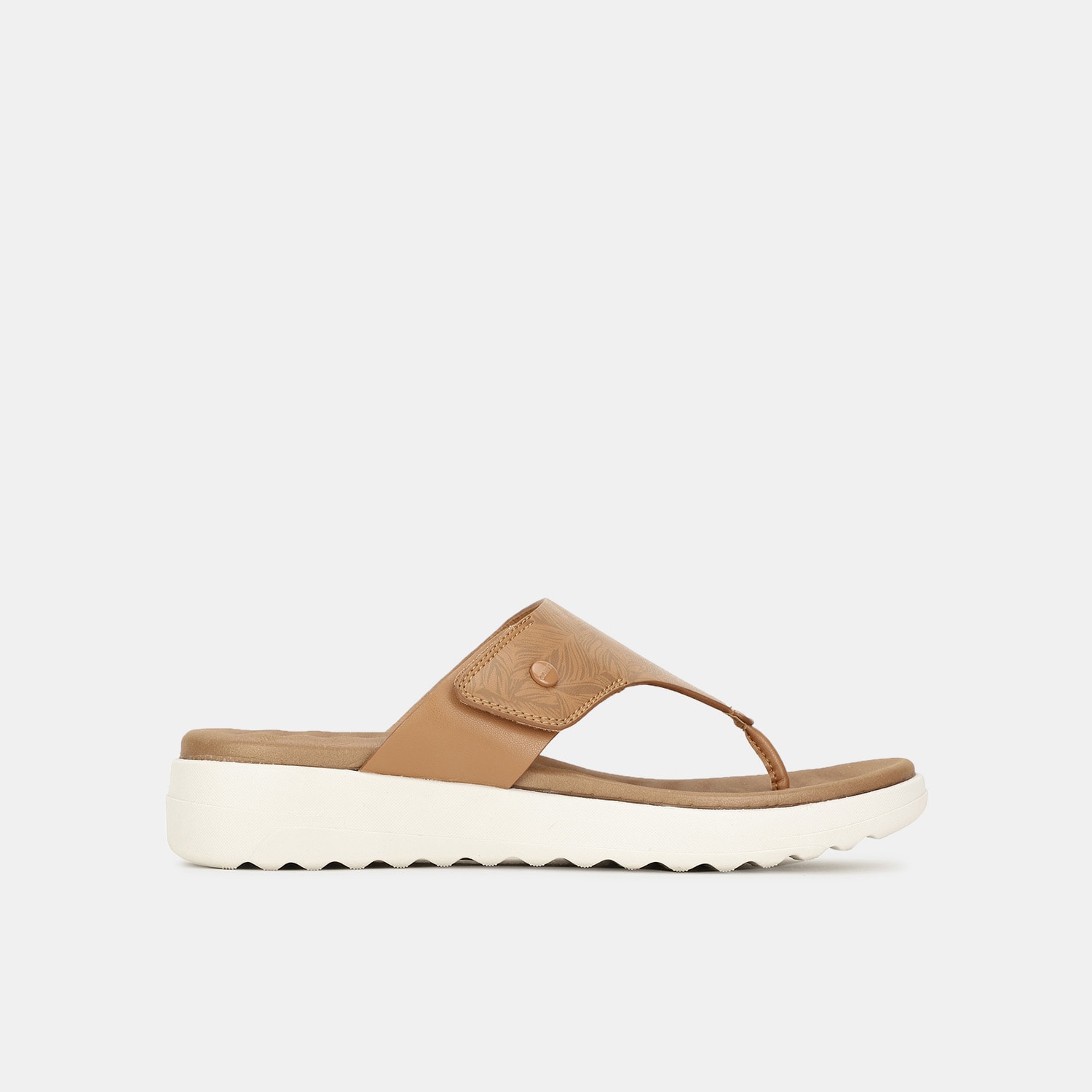 Bata comfit brown casual thong slippers for women