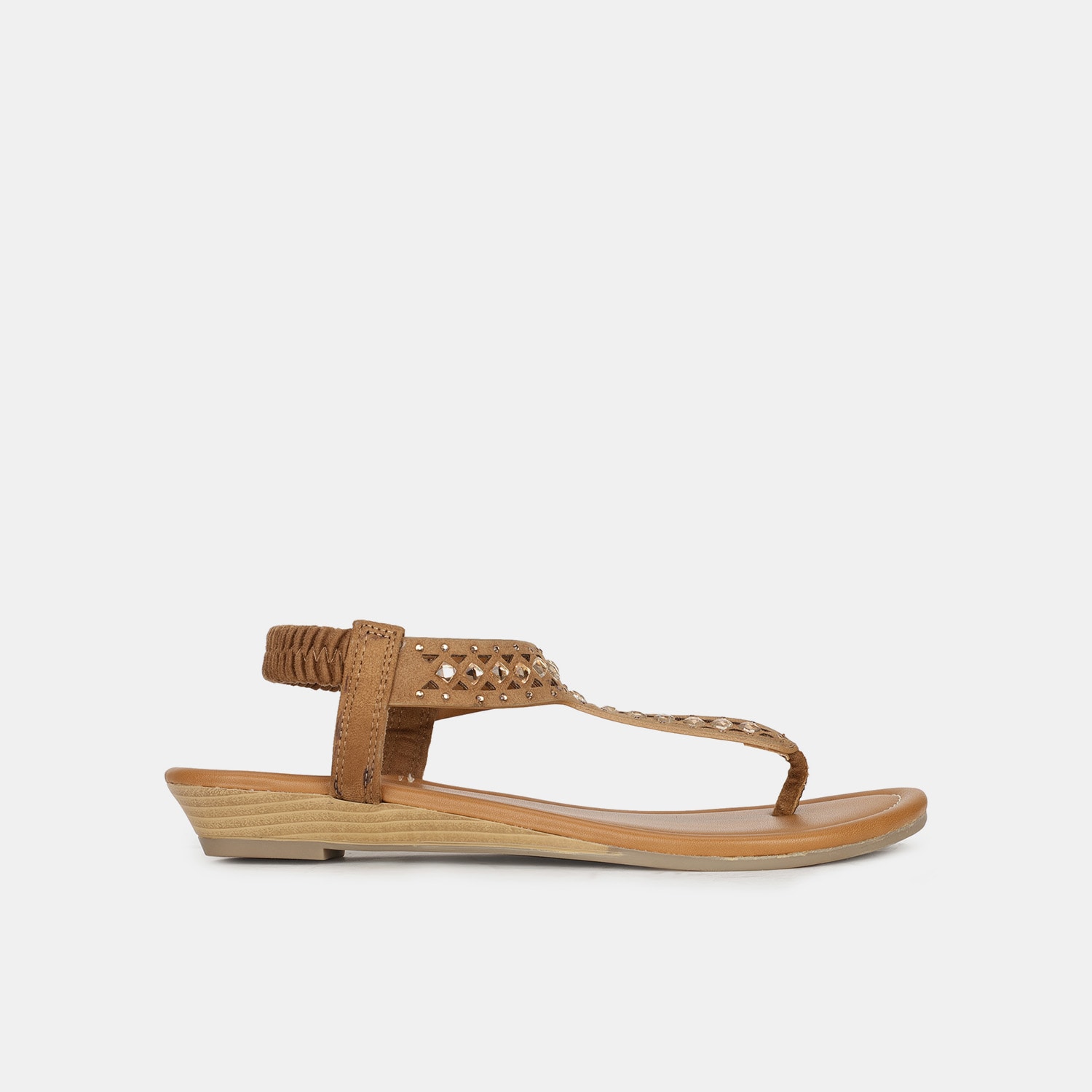 Bata yellow embellished flat sandals for women