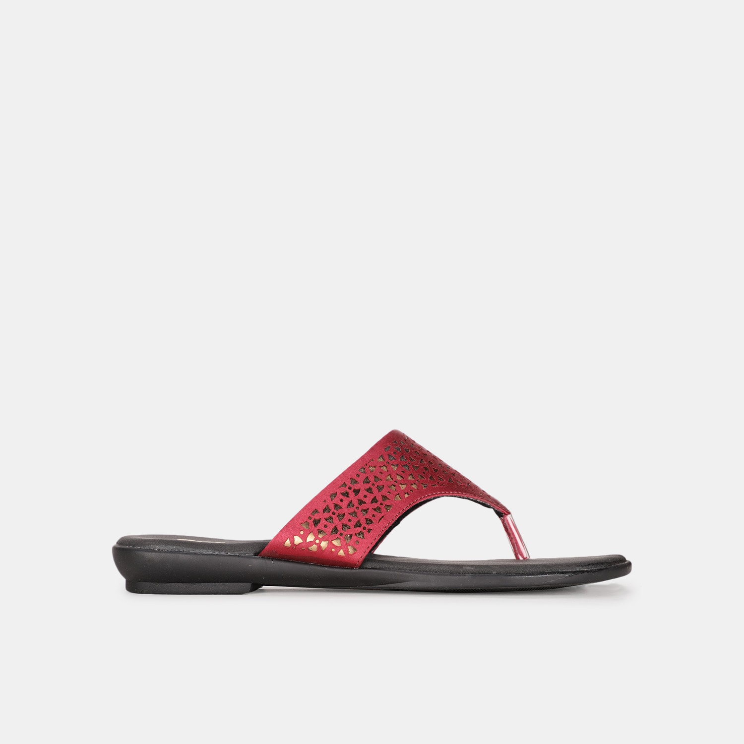 Bata red casual thong slippers for women