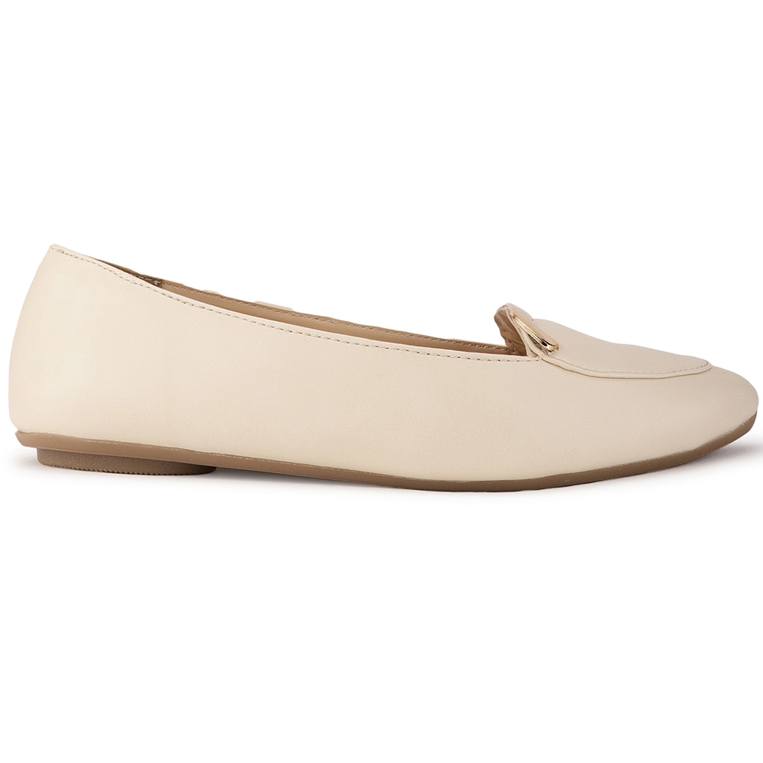 Bata beige ballerina flats for women