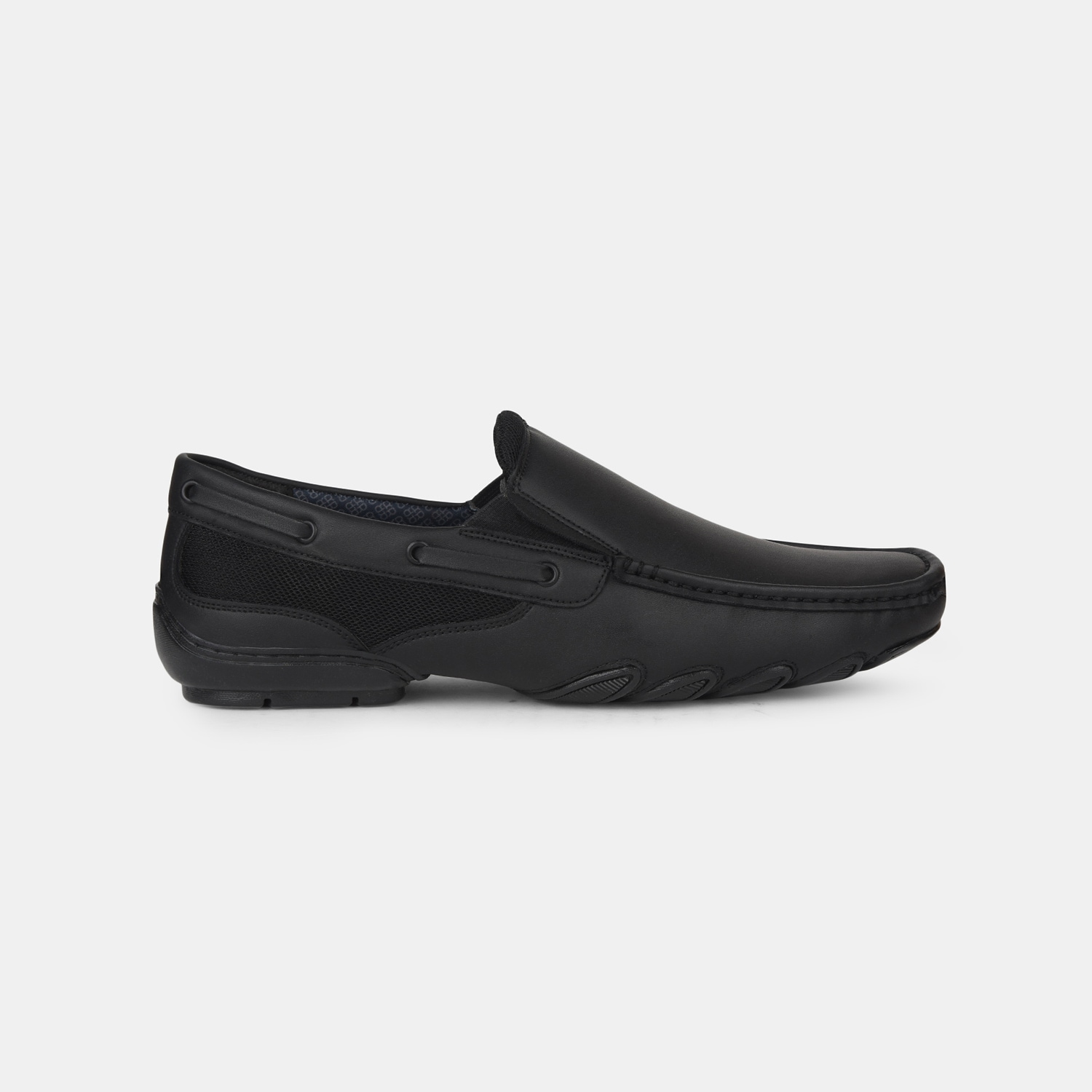 Red Label Black Loafers For Men