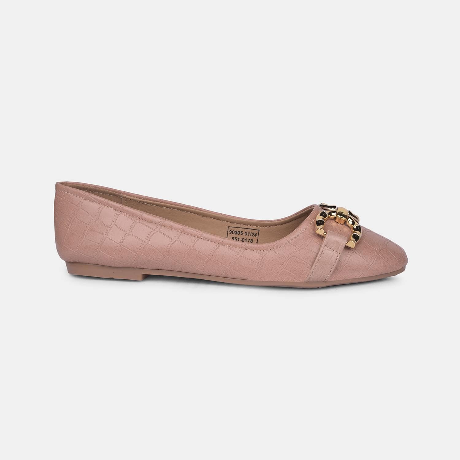 Bata nude casual ballerina flats for women