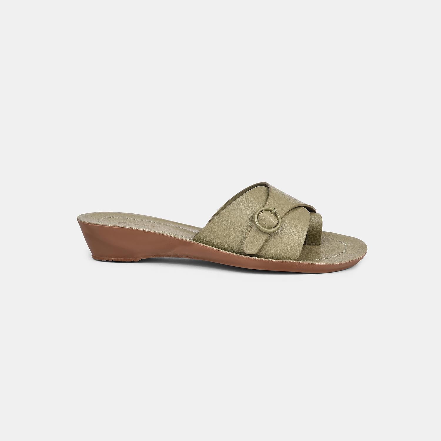 Bata Olive Mules For Women