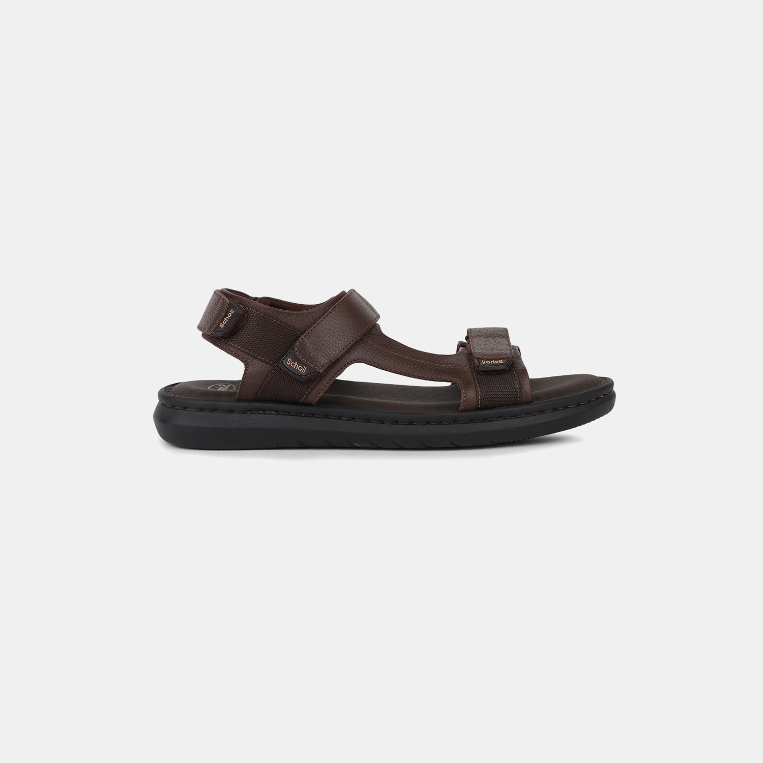 Scholl Dark Brown Sandals For Men