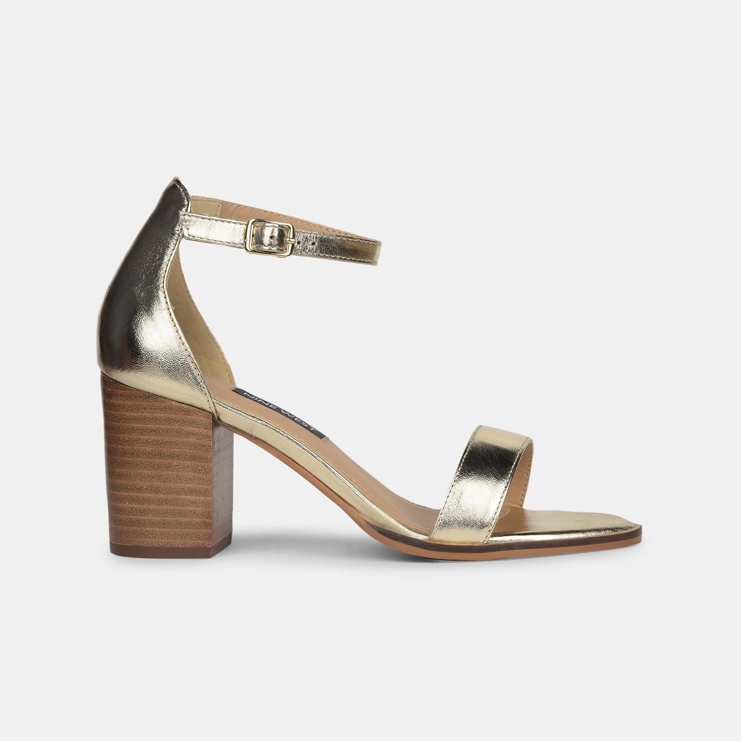 NINE WEST GOLD SANDALS FOR WOMEN