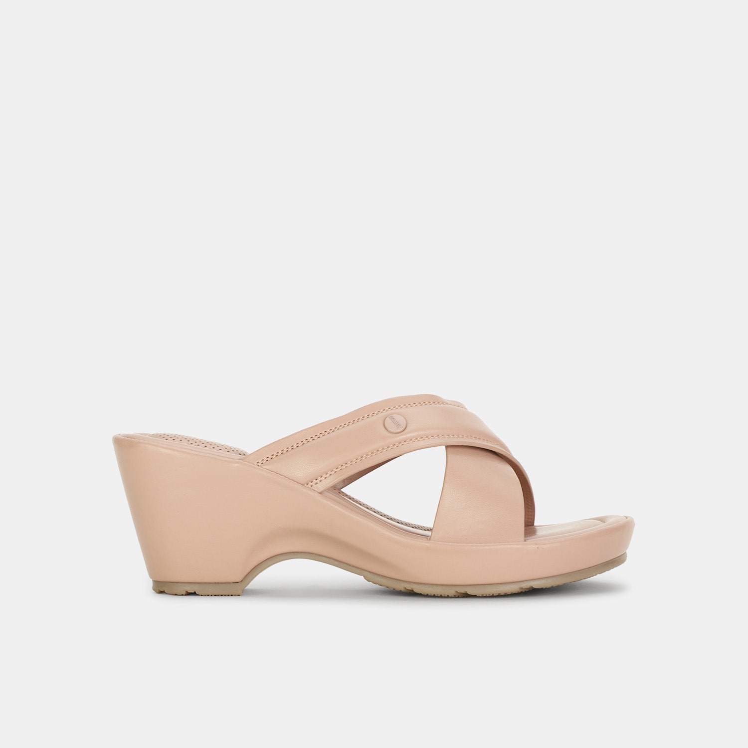 Bata comfit pink casual block heel mules for women