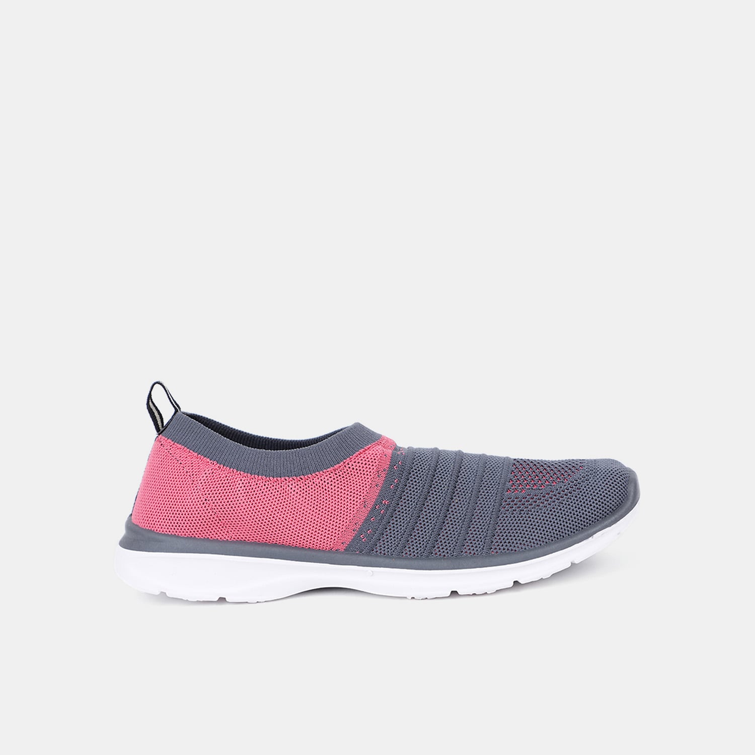 Bata dark grey mesh casual slip-on shoes for women