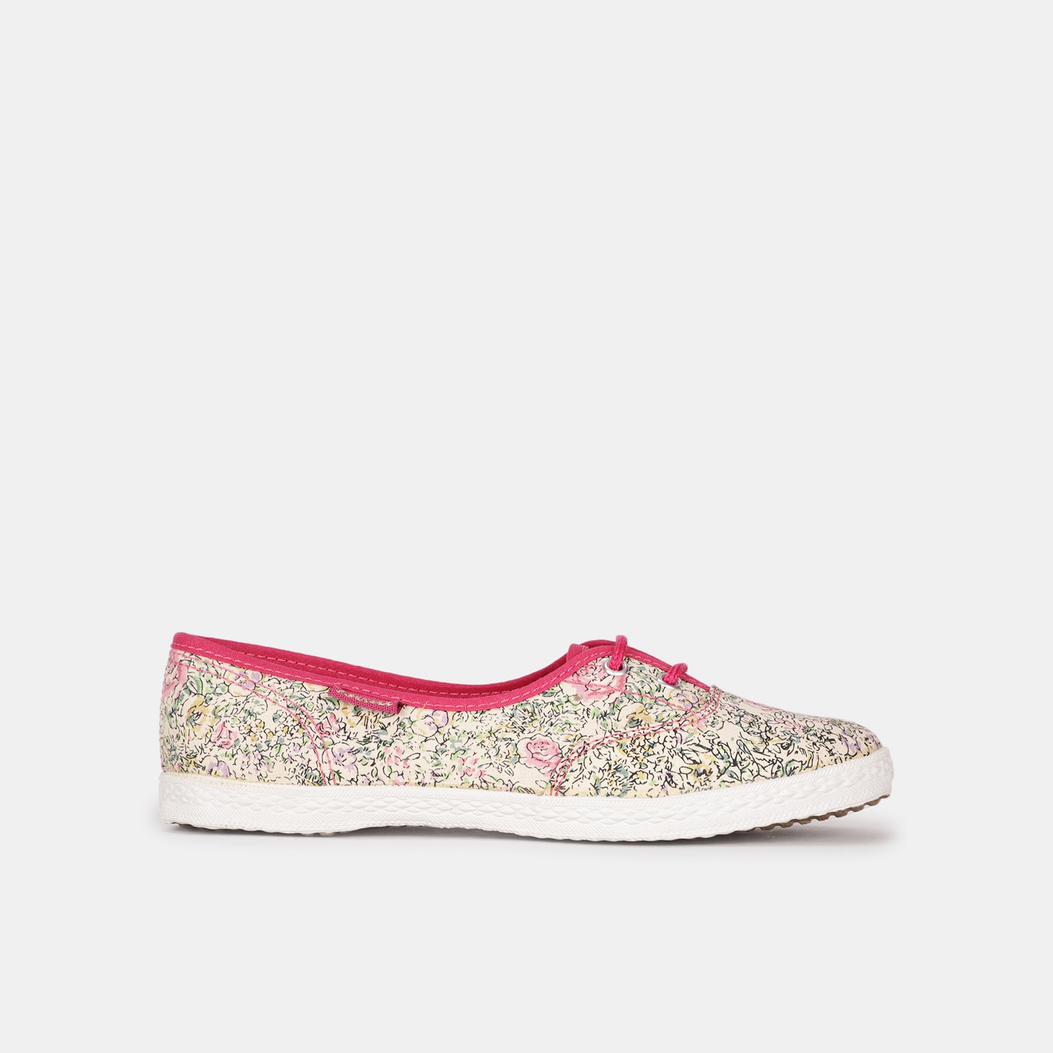 Bata red printed textile casual ballerinas for women