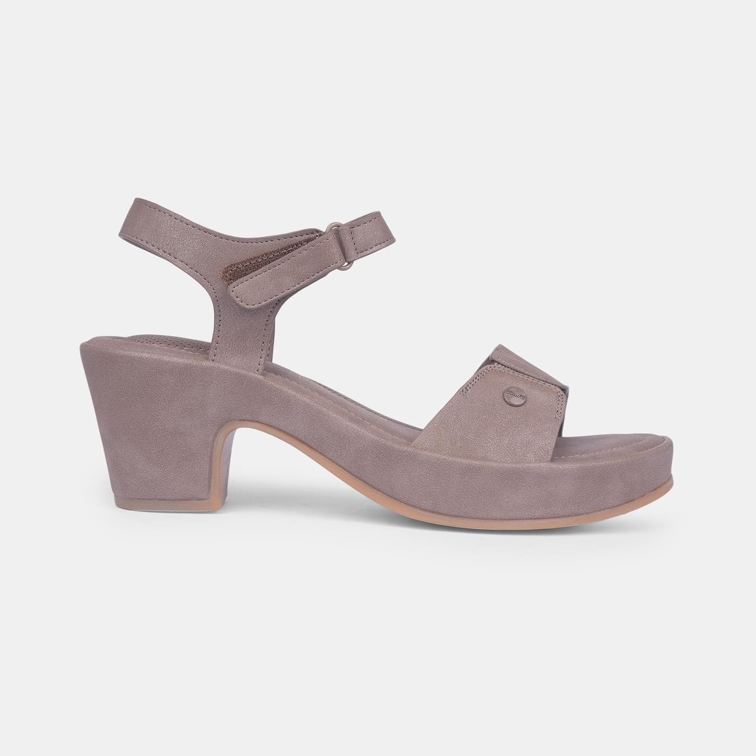Bata comfit brown block heels for women high hh 51 mm up