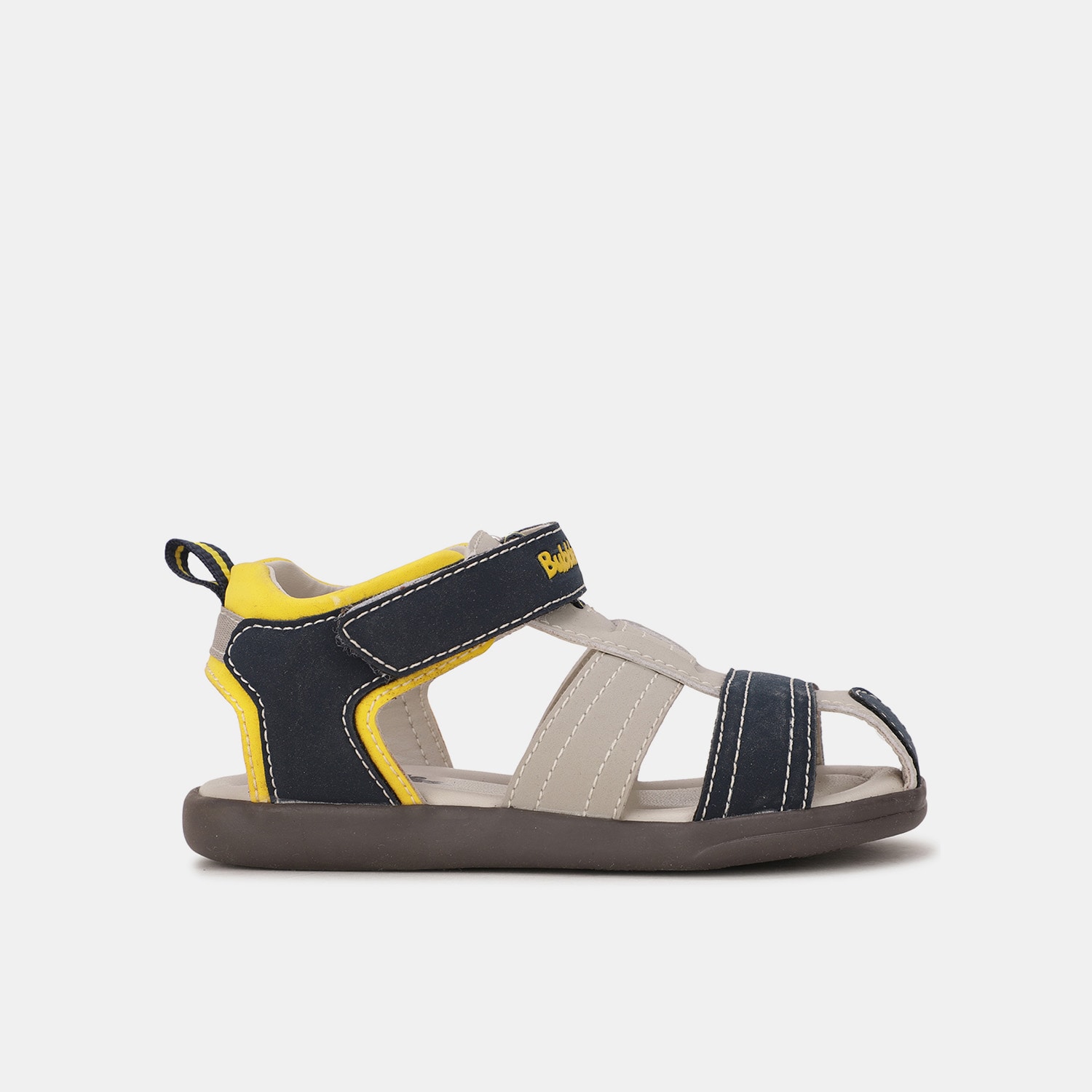 Bubblegummers navy casual fishermen sandals for kids