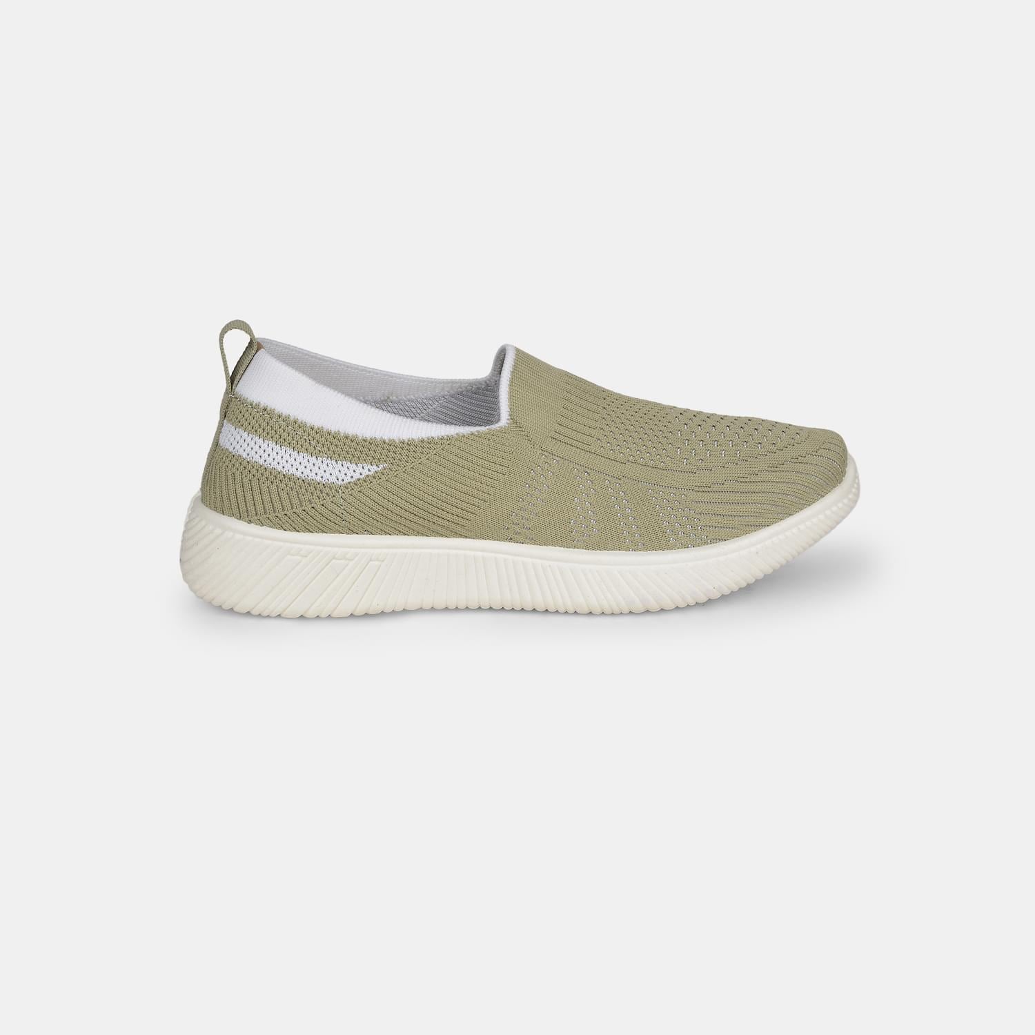 Bata beige textile slip-on sneaker shoes for women