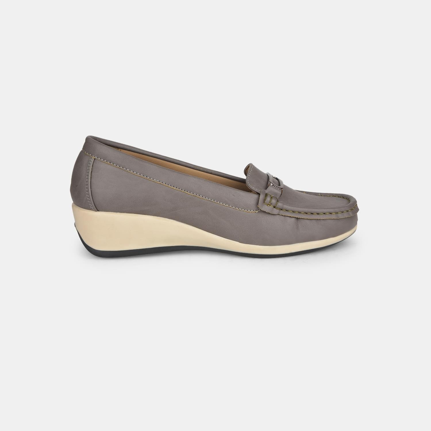 Bata grey moccasins for women