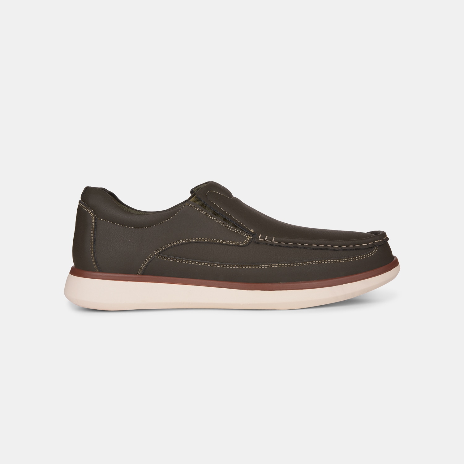 Bata Comfit Olive Slip-On Casual Shoes For Men