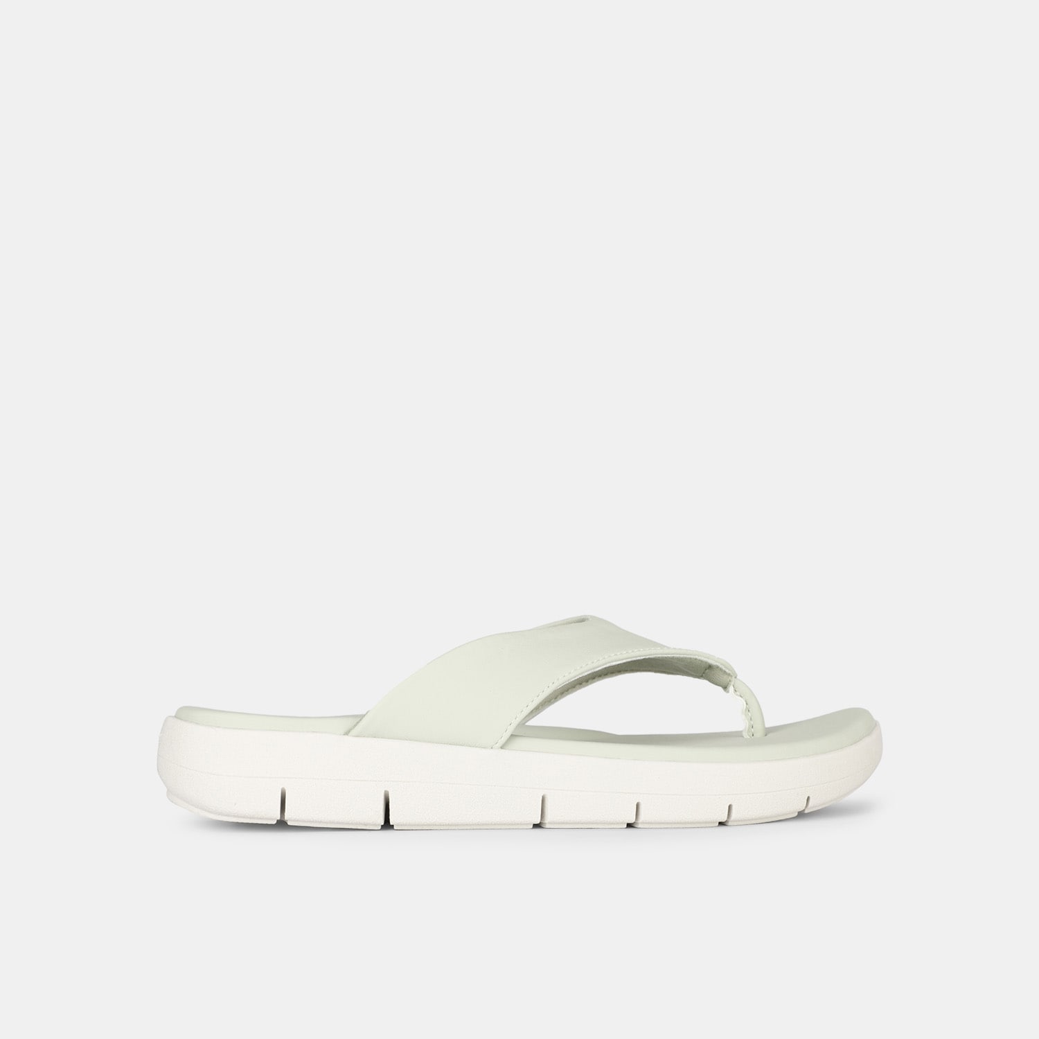 Bata comfit light green t-strap thongs for women