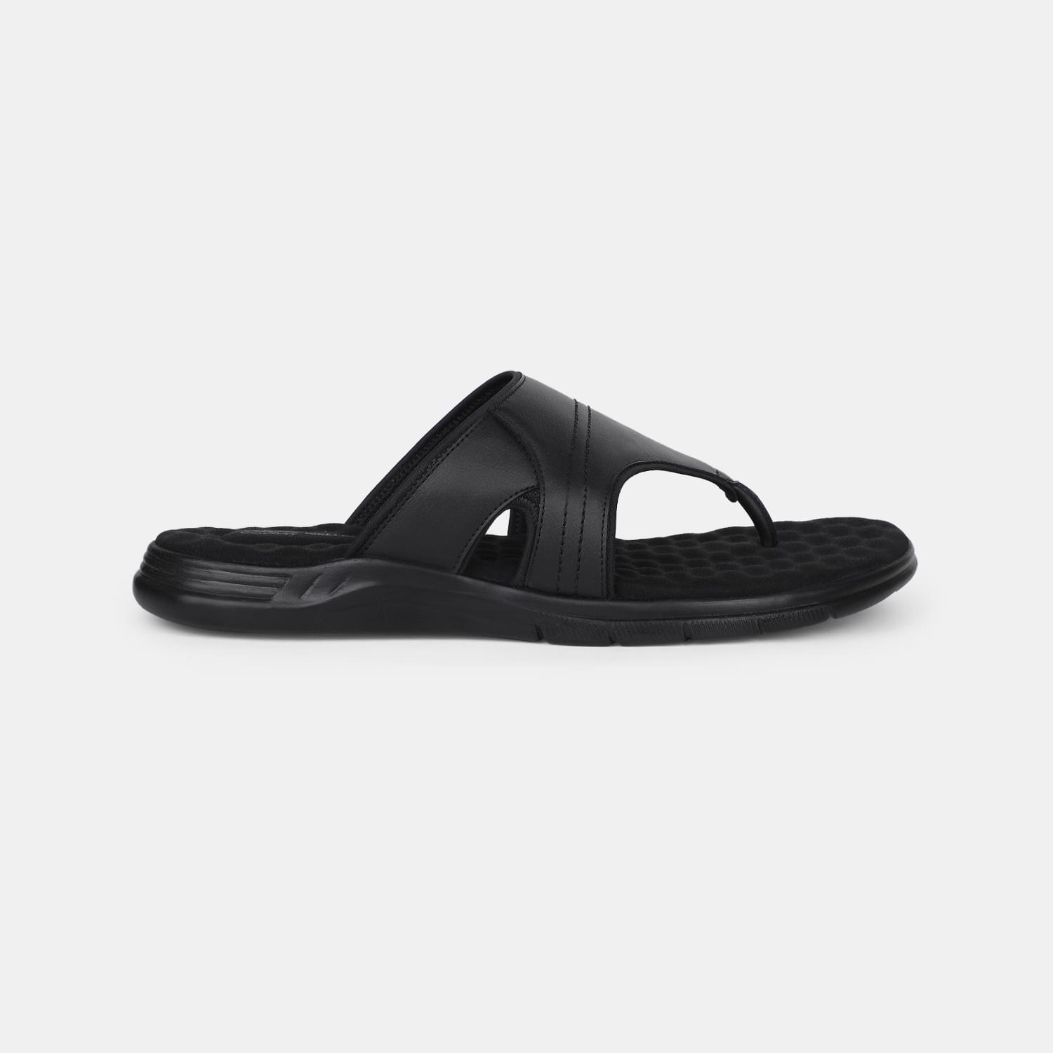 BATA COMFIT BLACK SLIPPERS FOR MEN