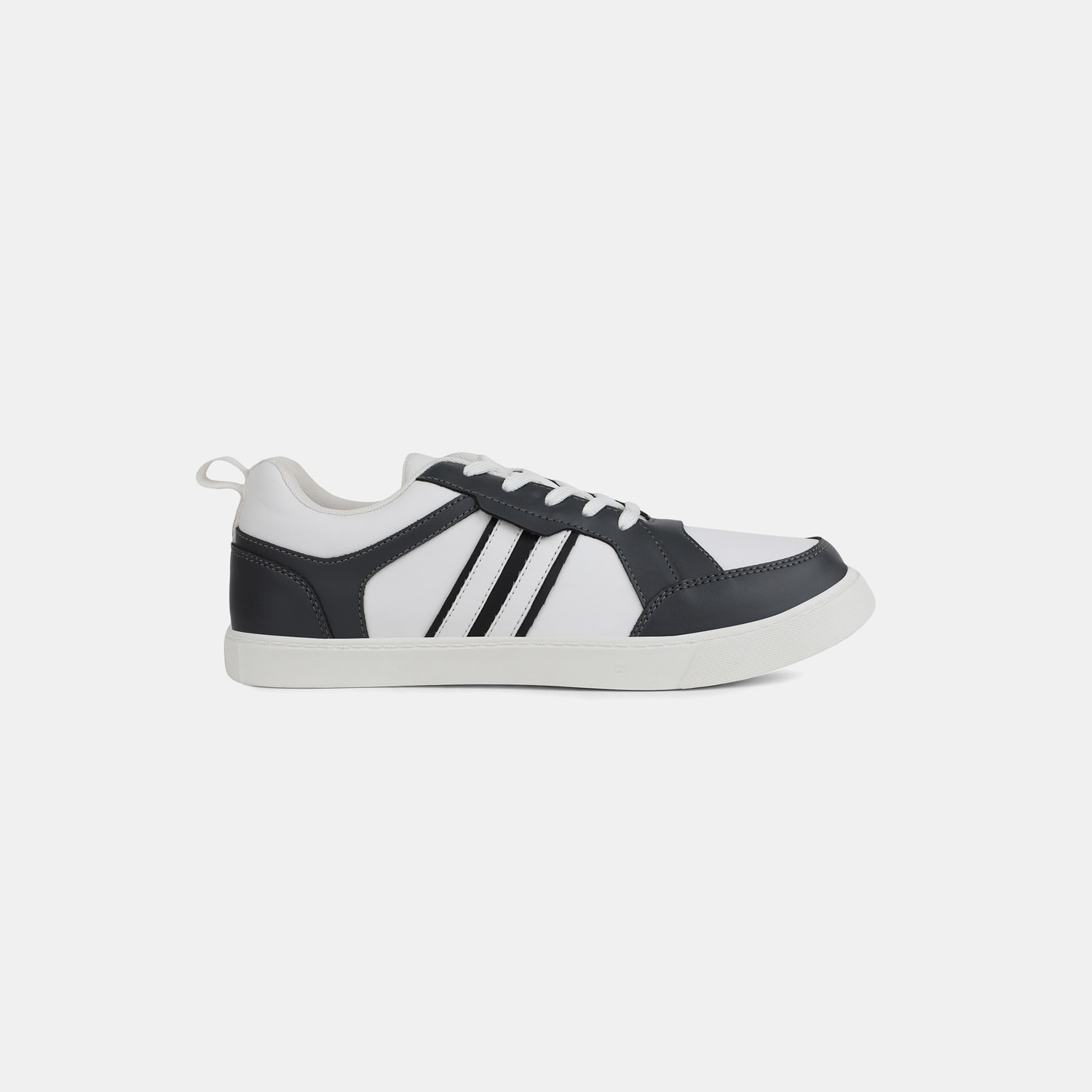 Bata Grey Casual Lace-Up Shoes For Men
