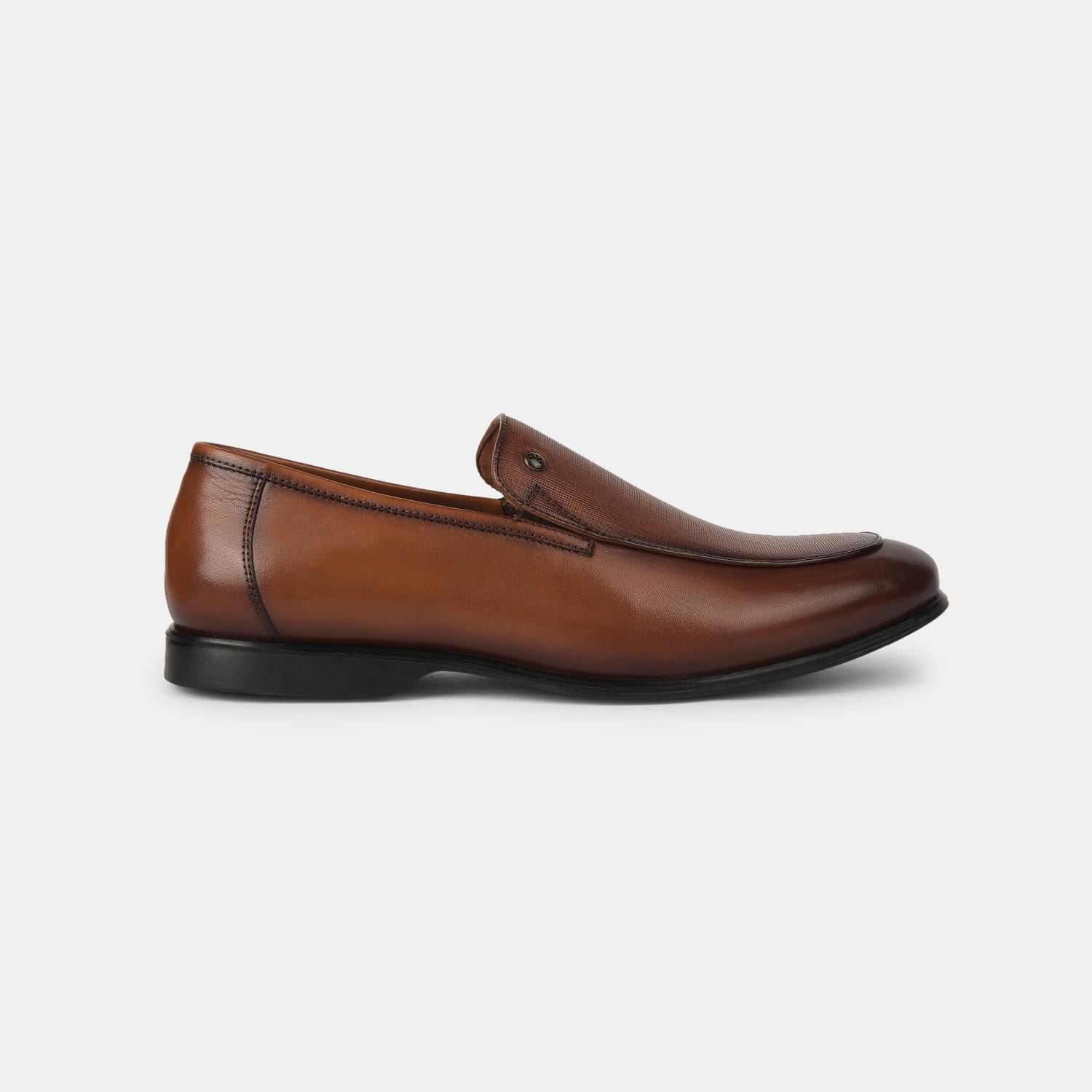 RED LABEL TAN SLIP-ON CASUAL SHOES FOR MEN