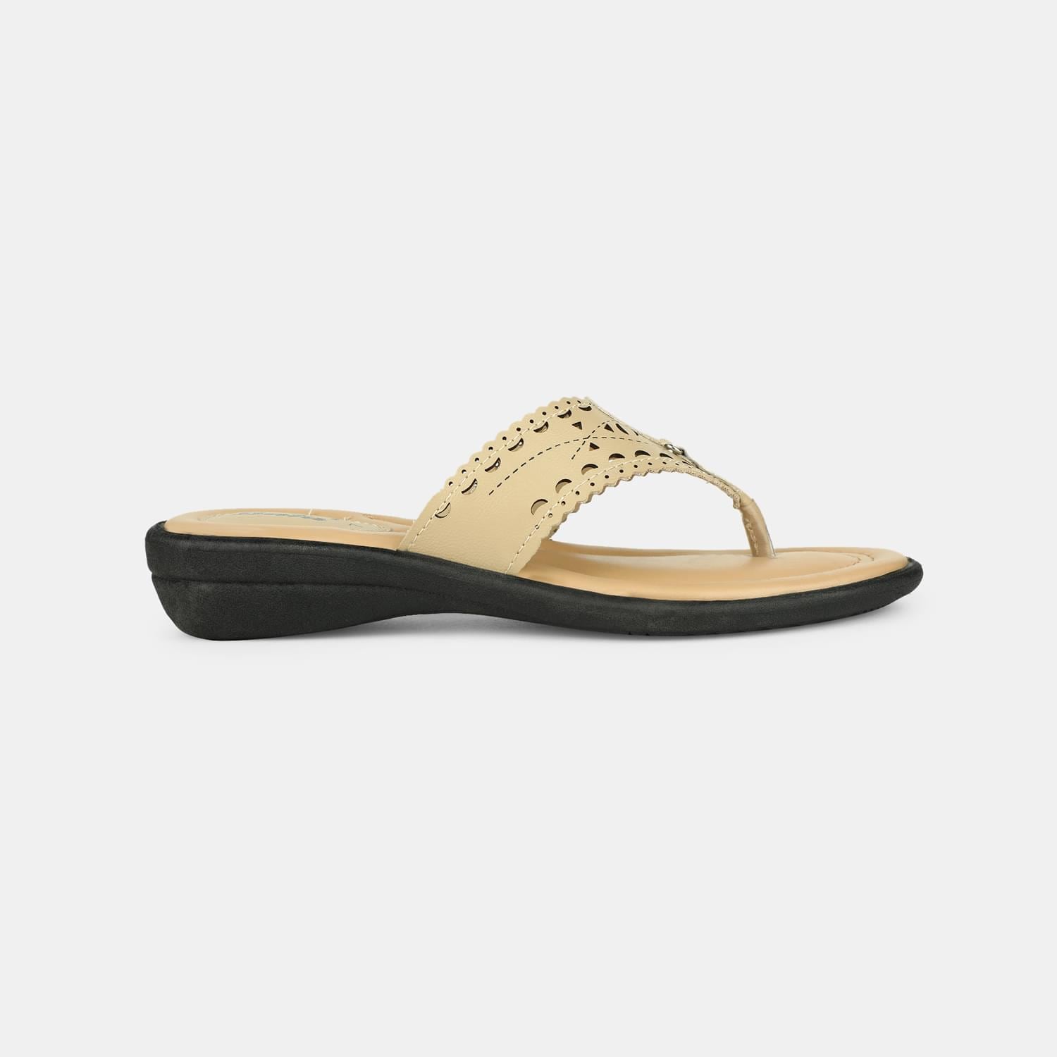 BATA BEIGE SLIPPERS FOR WOMEN