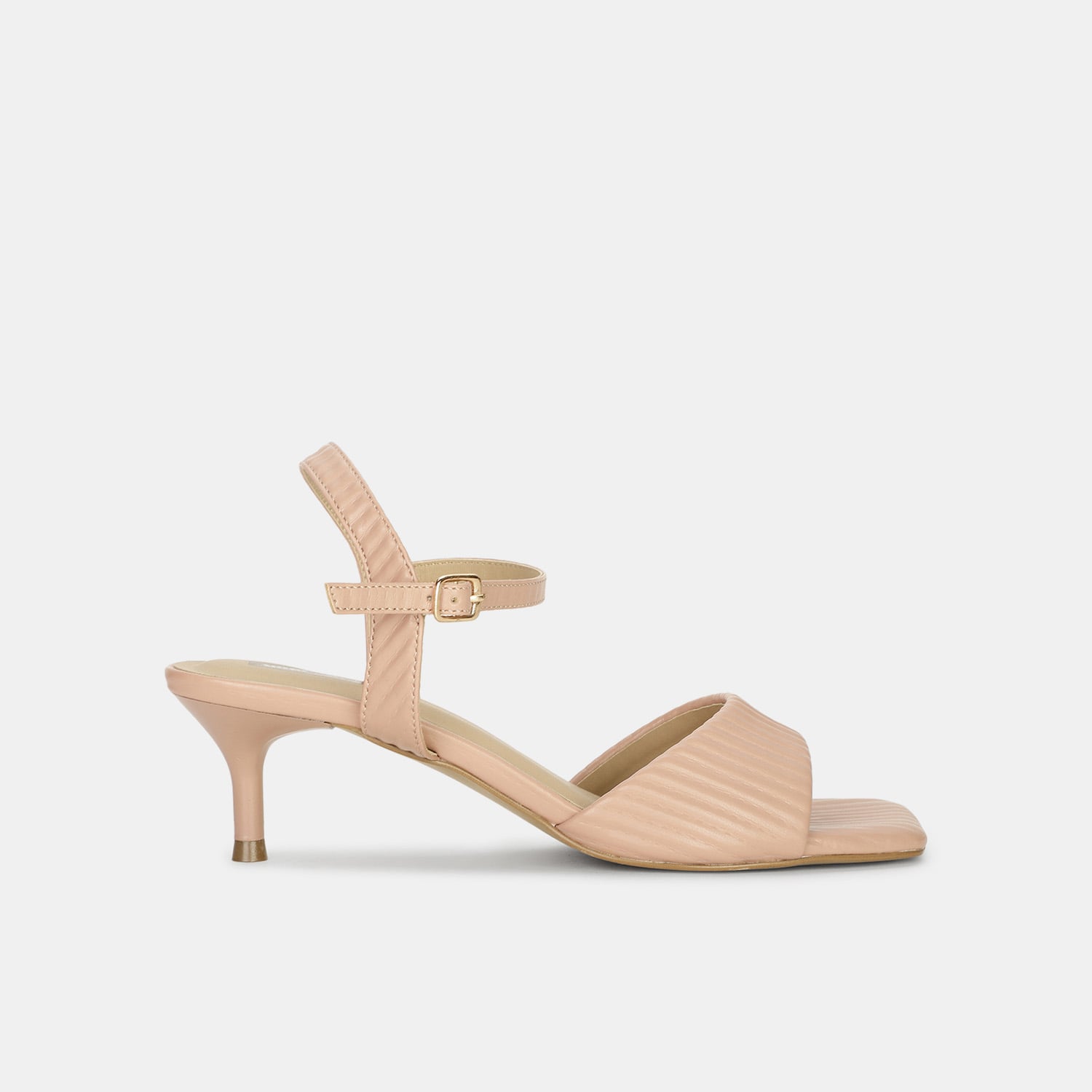 Bata red label pink textured kitten heels for women