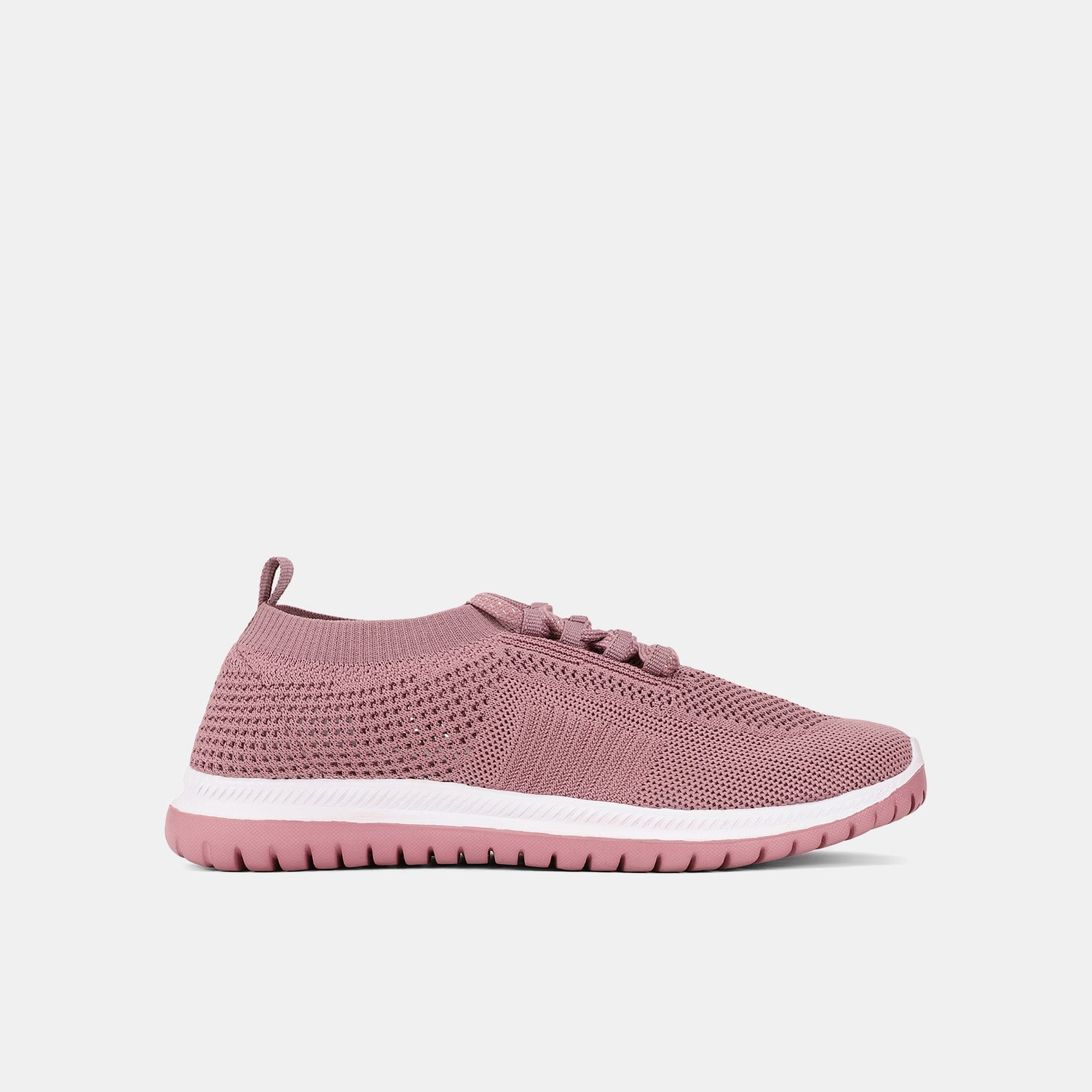 North star pink woven design casual sneaker shoes for women