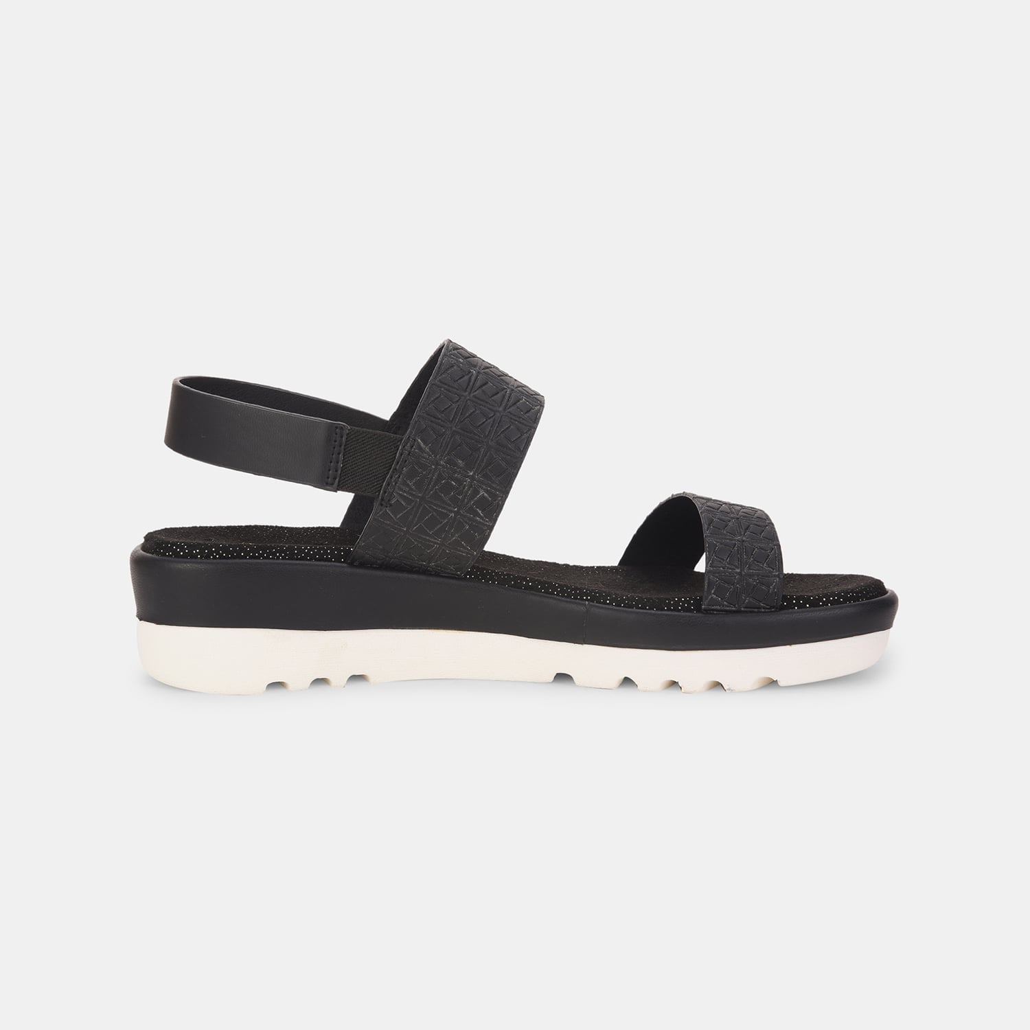 Bata Black Flat Sandals for Women