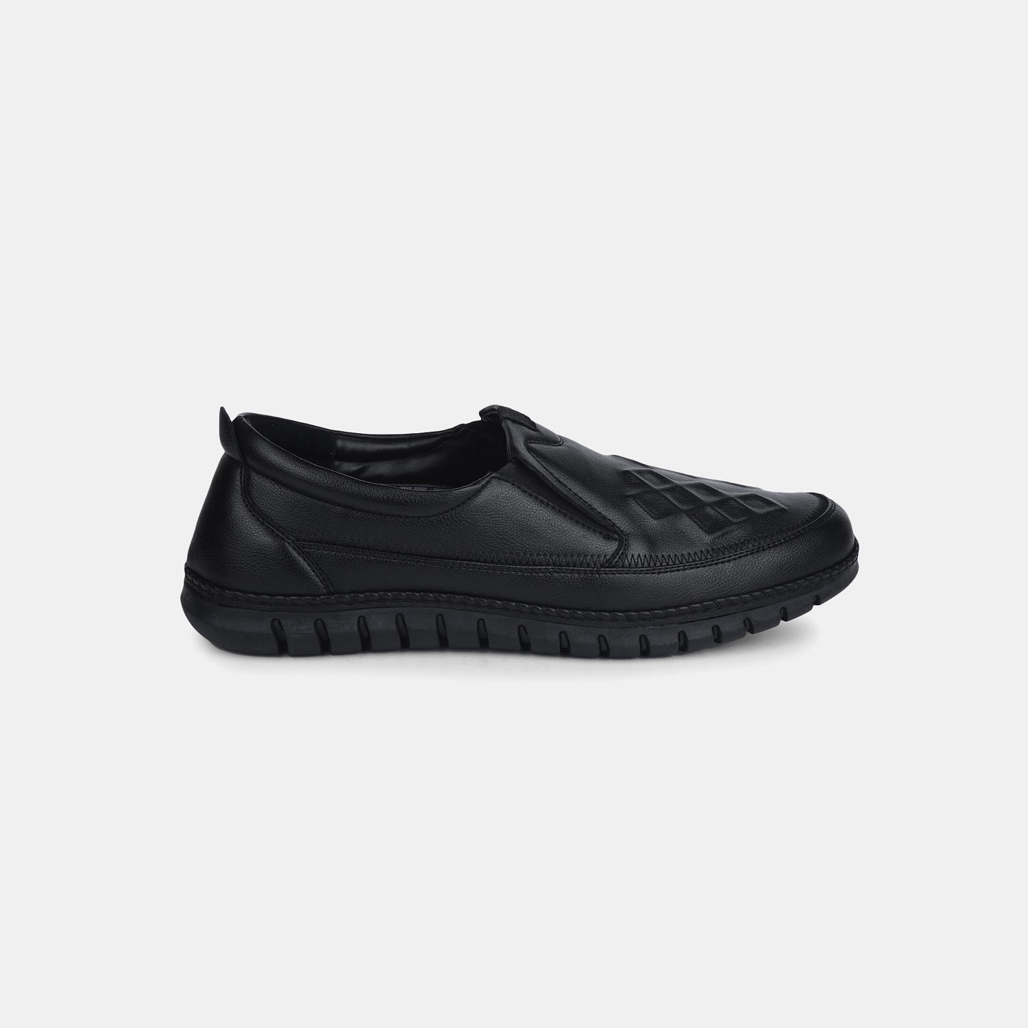 Bata Black Casual Slip-On Shoes For Men