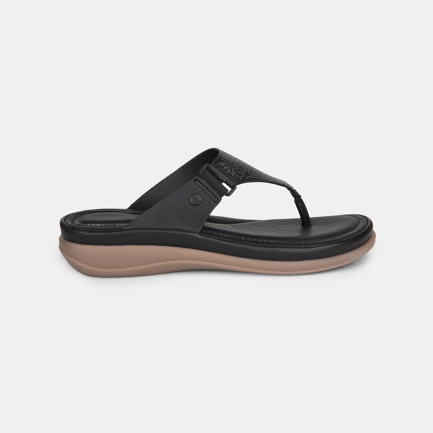 Bata comfit black flats for women