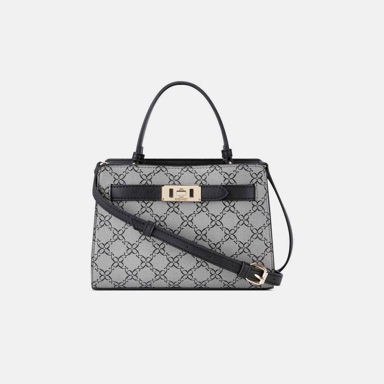 NINE WEST GUNMETAL HAND BAG FOR WOMEN