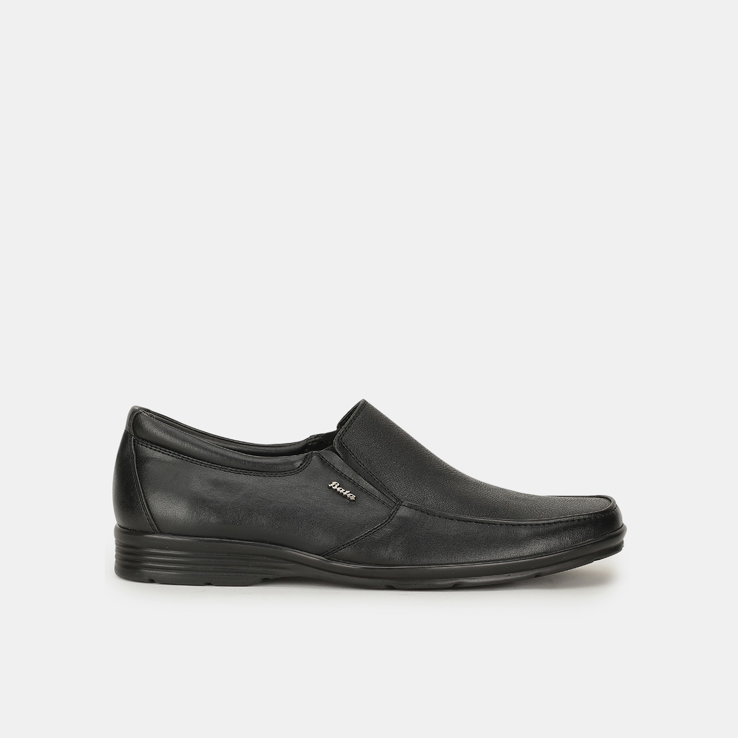 Bata black formal slip-on shoes for men
