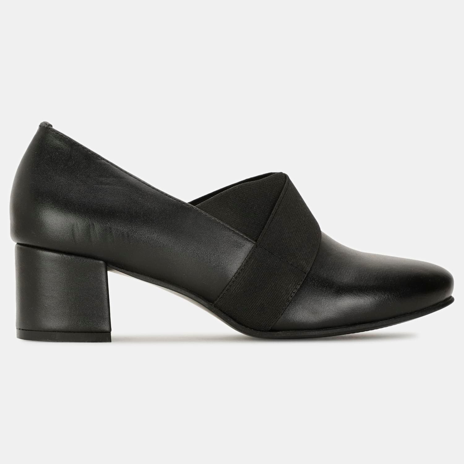 Bata black block heel pumps for women