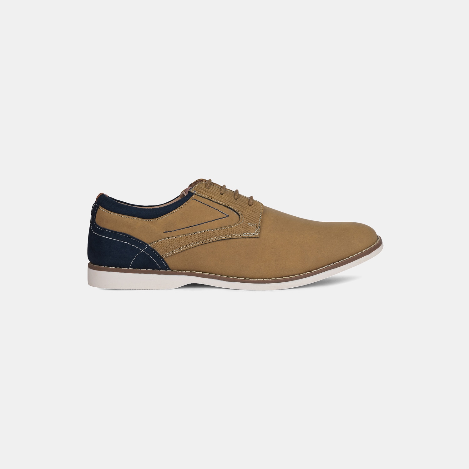Red Label Tan Casual Lace-Up Shoes For Men