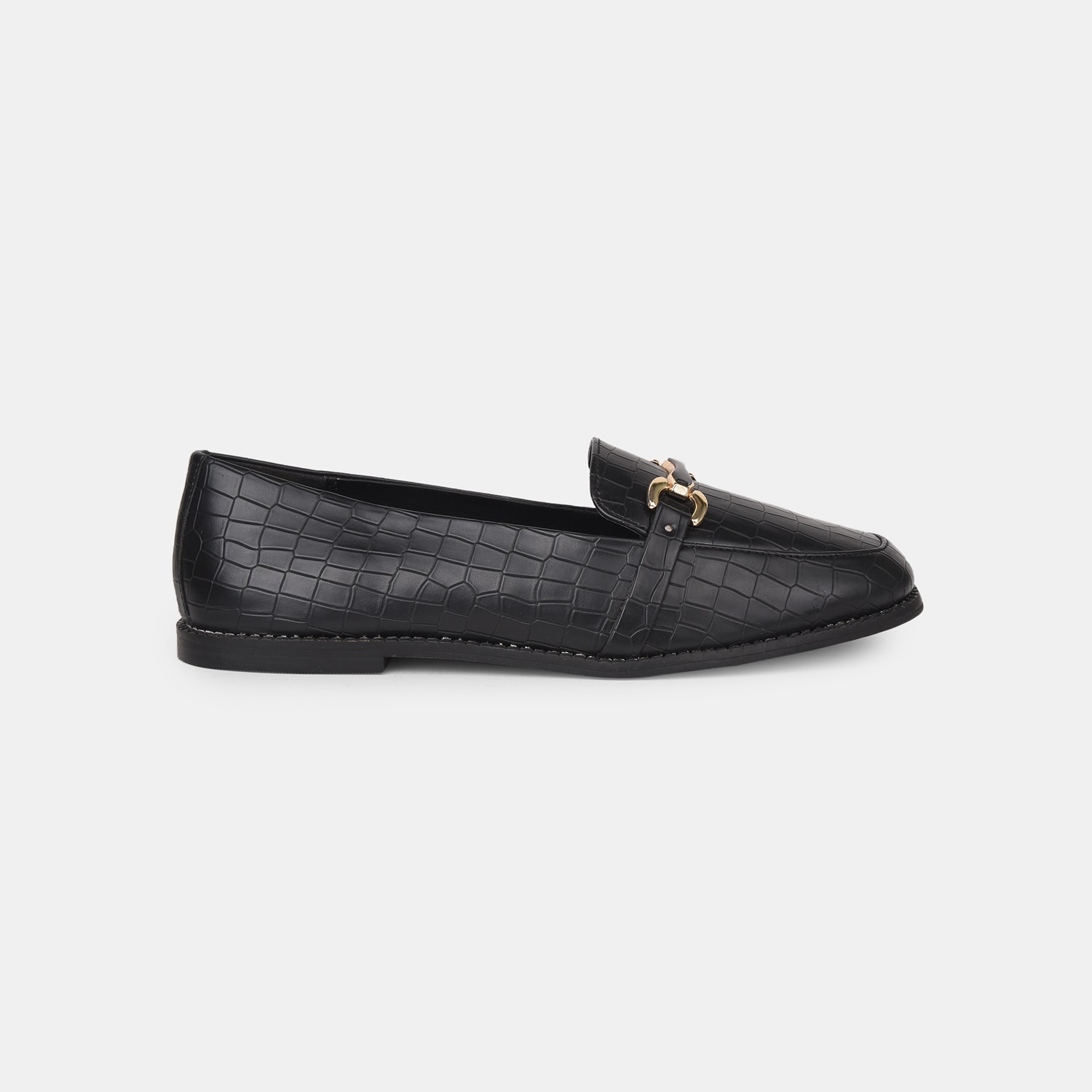 Red Label Black Loafers For Women