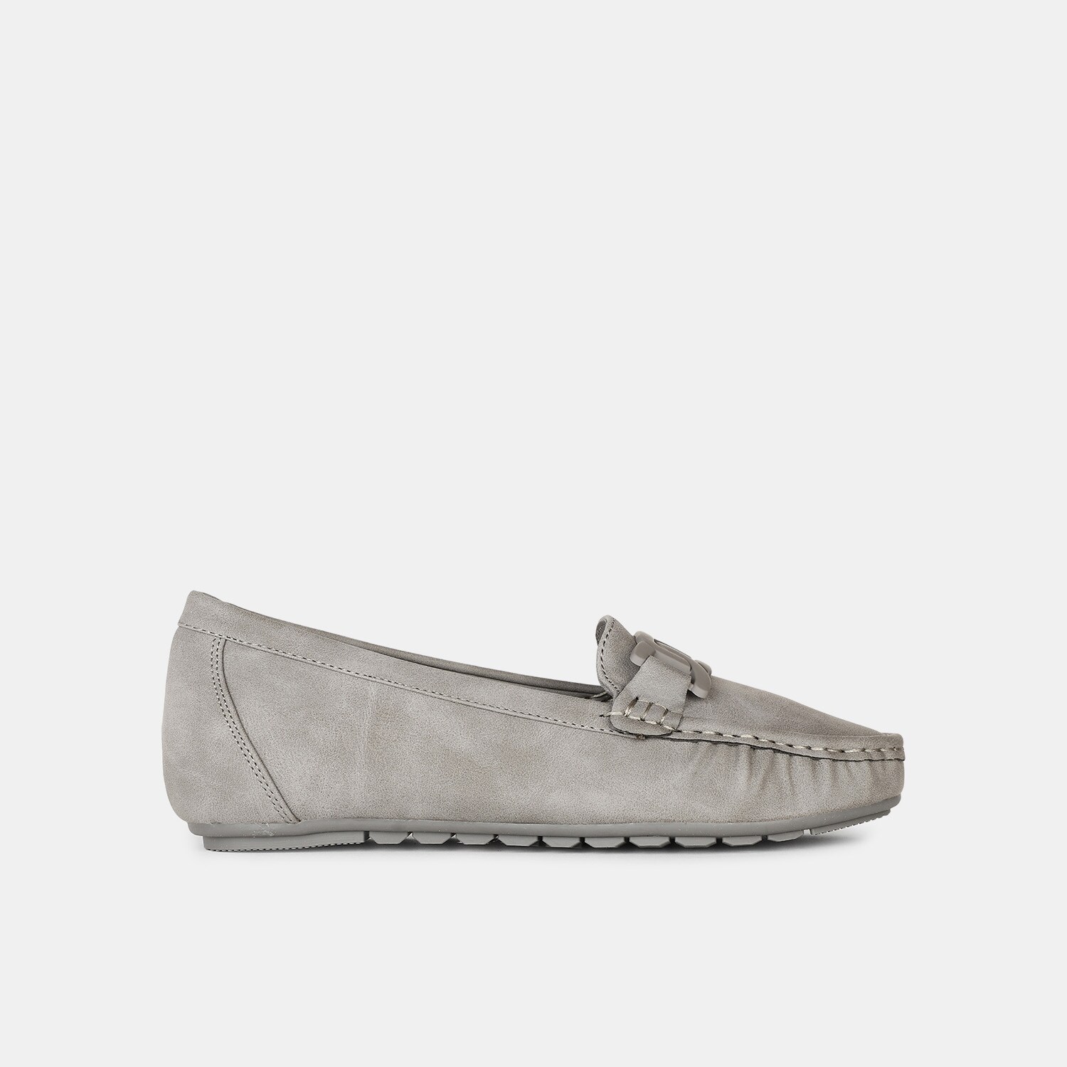 Bata comfit grey casual moccasins for women