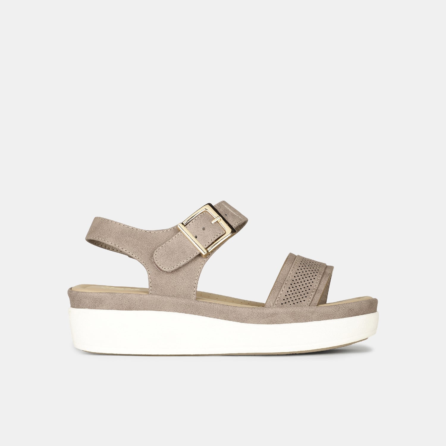 Bata Comfit grey casual open toe sandals for women