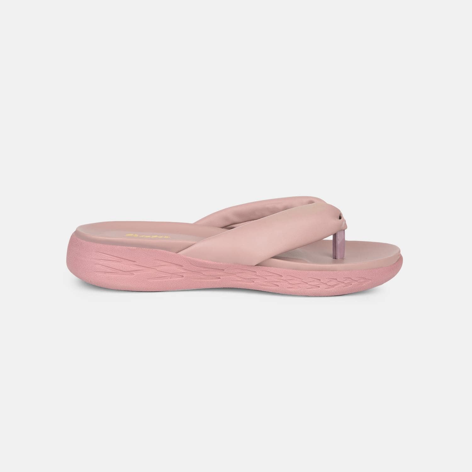 Bata pink open toe flat thongs for women